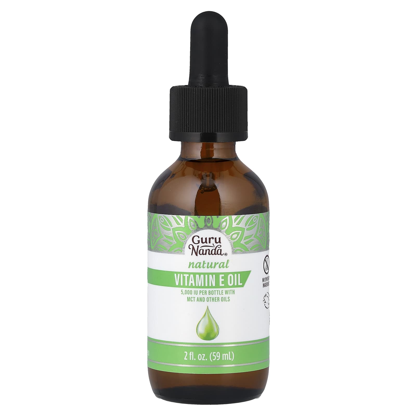 GuruNanda, Natural Vitamin E Oil, 2 fl oz (59 ml)