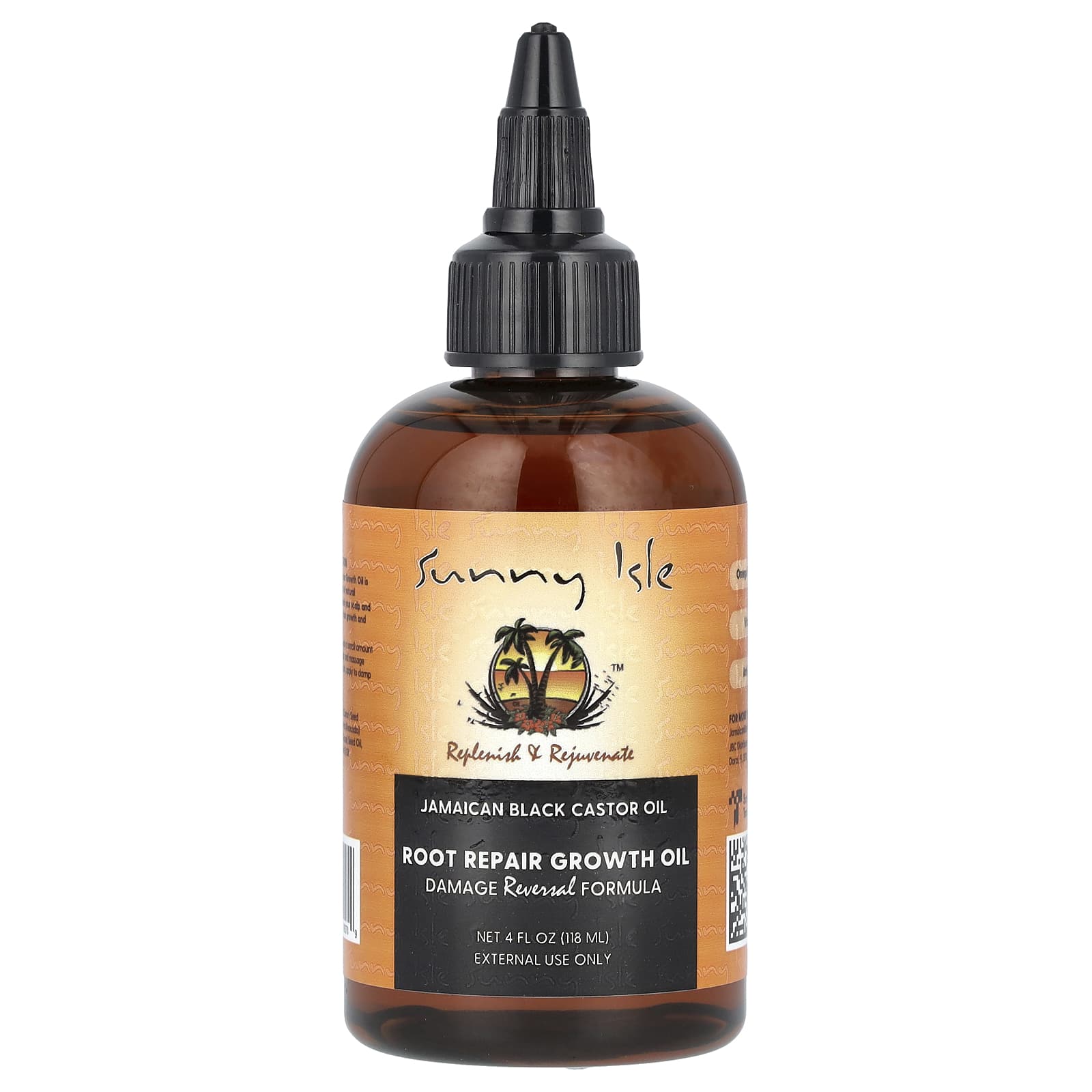 Sunny Isle, Jamaican Black Castor Oil, Root Repair Growth Oil, 4 fl oz (118 ml)