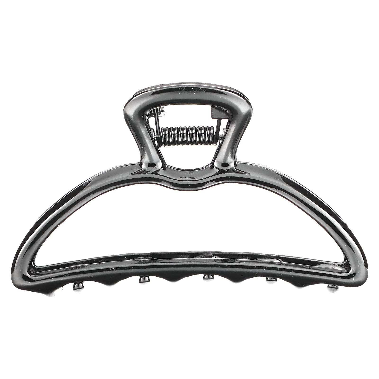 Kitsch, Open Shape Claw Clip, Hematite, 1 Clip