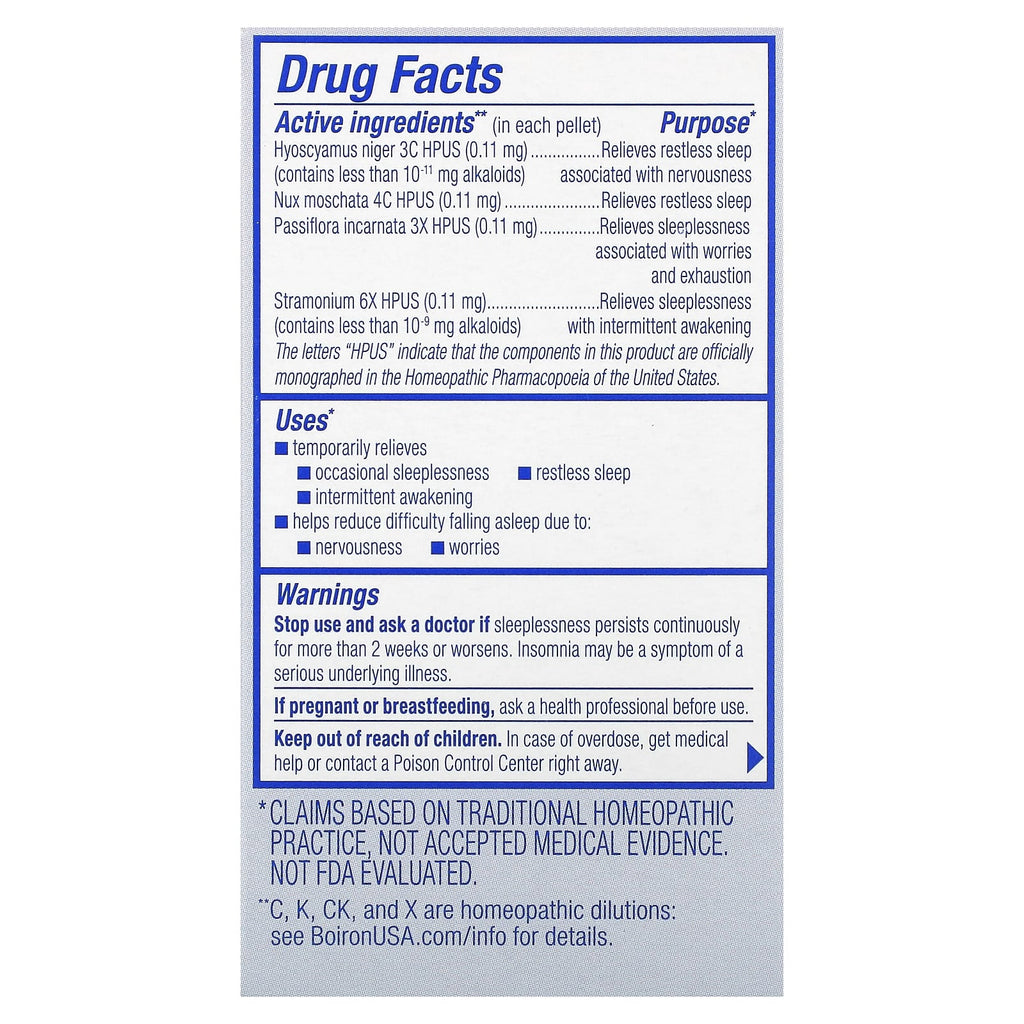 Boiron, SleepCalm® On The Go, 2 Portable Tubes, 80 Pellets Each