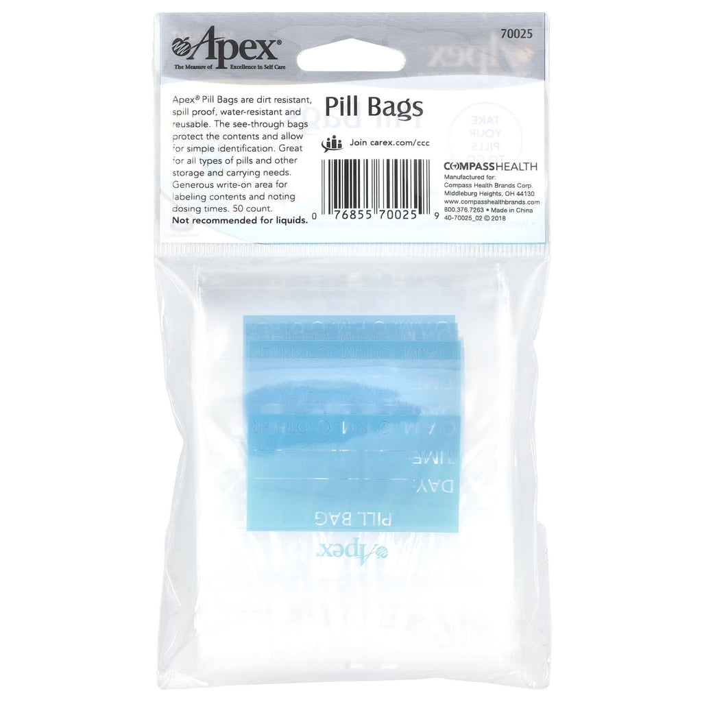 Apex, Pill Bags, 50 Count