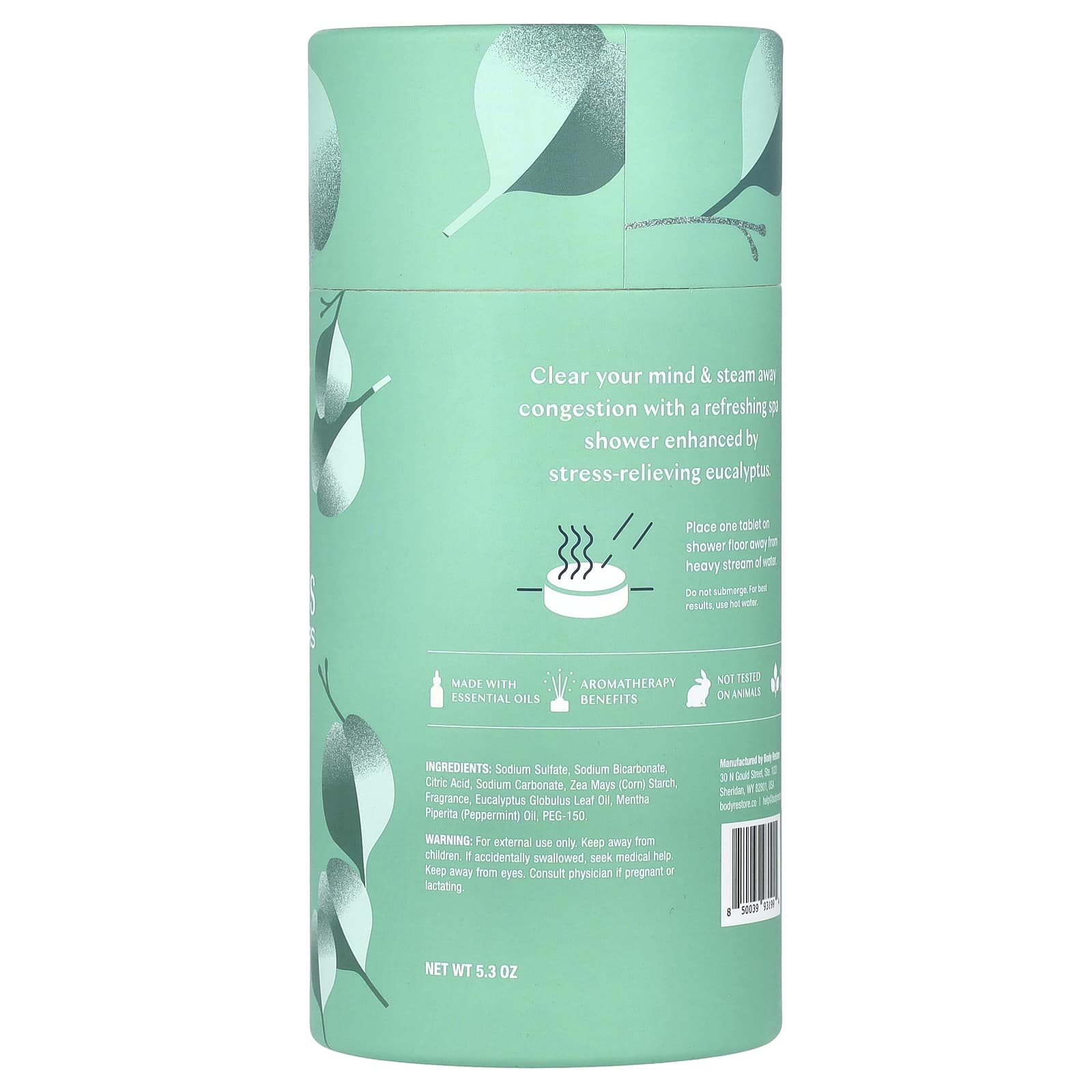 Body Restore, Shower Steamers, Eucalyptus, 6 Tablets, 5.3 oz