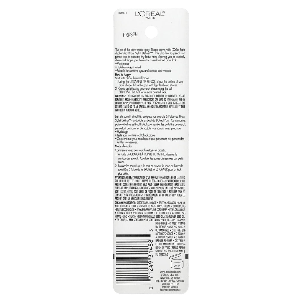 L'Oréal, Brow Stylist Definer, 389 Brunette, 0.003 oz (90 mg)