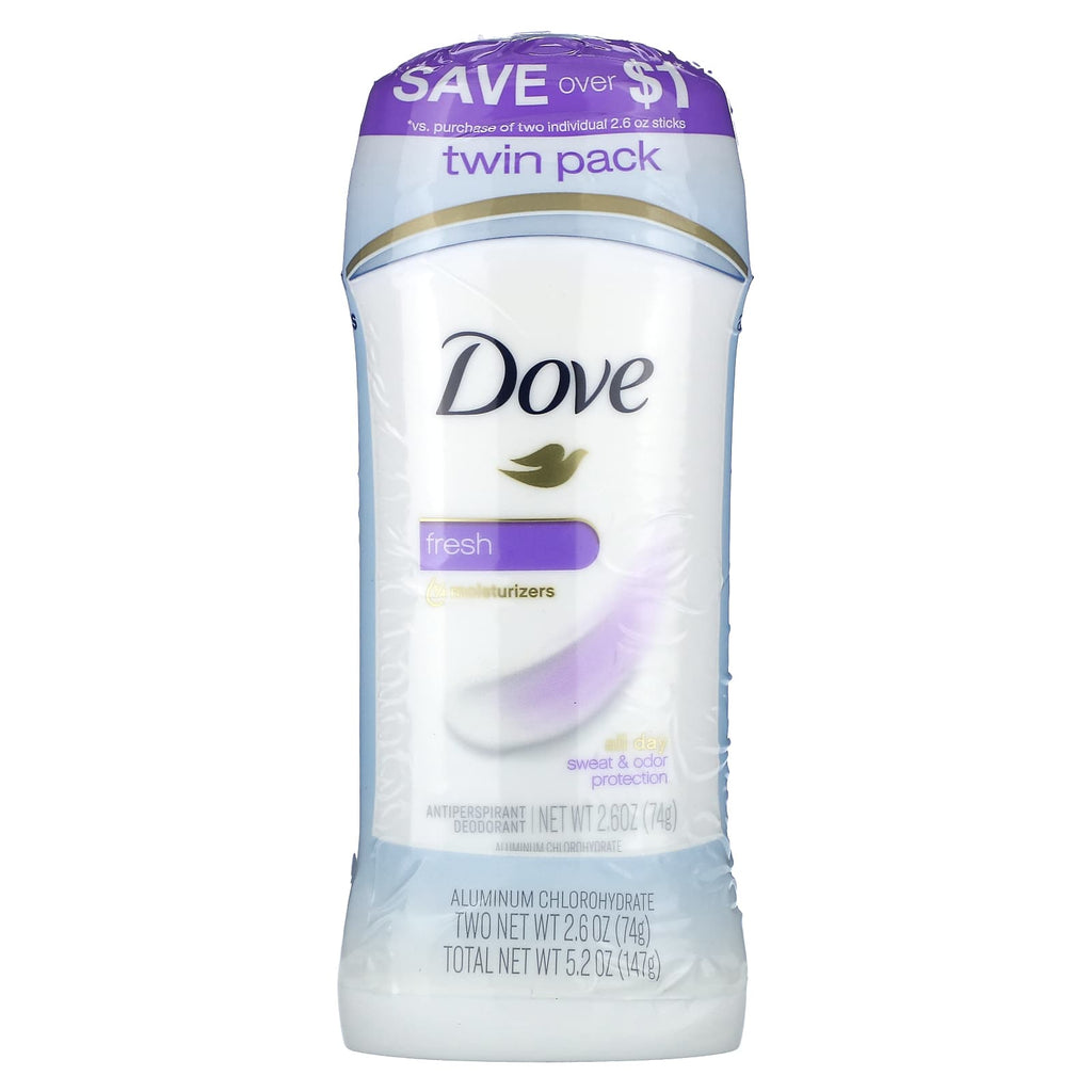 Dove, Antiperspirant Deodorant, Fresh, 2 Pack, 2.6 oz (74 g) Each