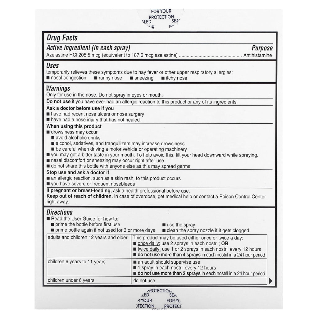 ASTEPRO, Allergy, Antihistamine Nasal Spray, Fragrance-Free, 0.78 fl oz (23 ml)