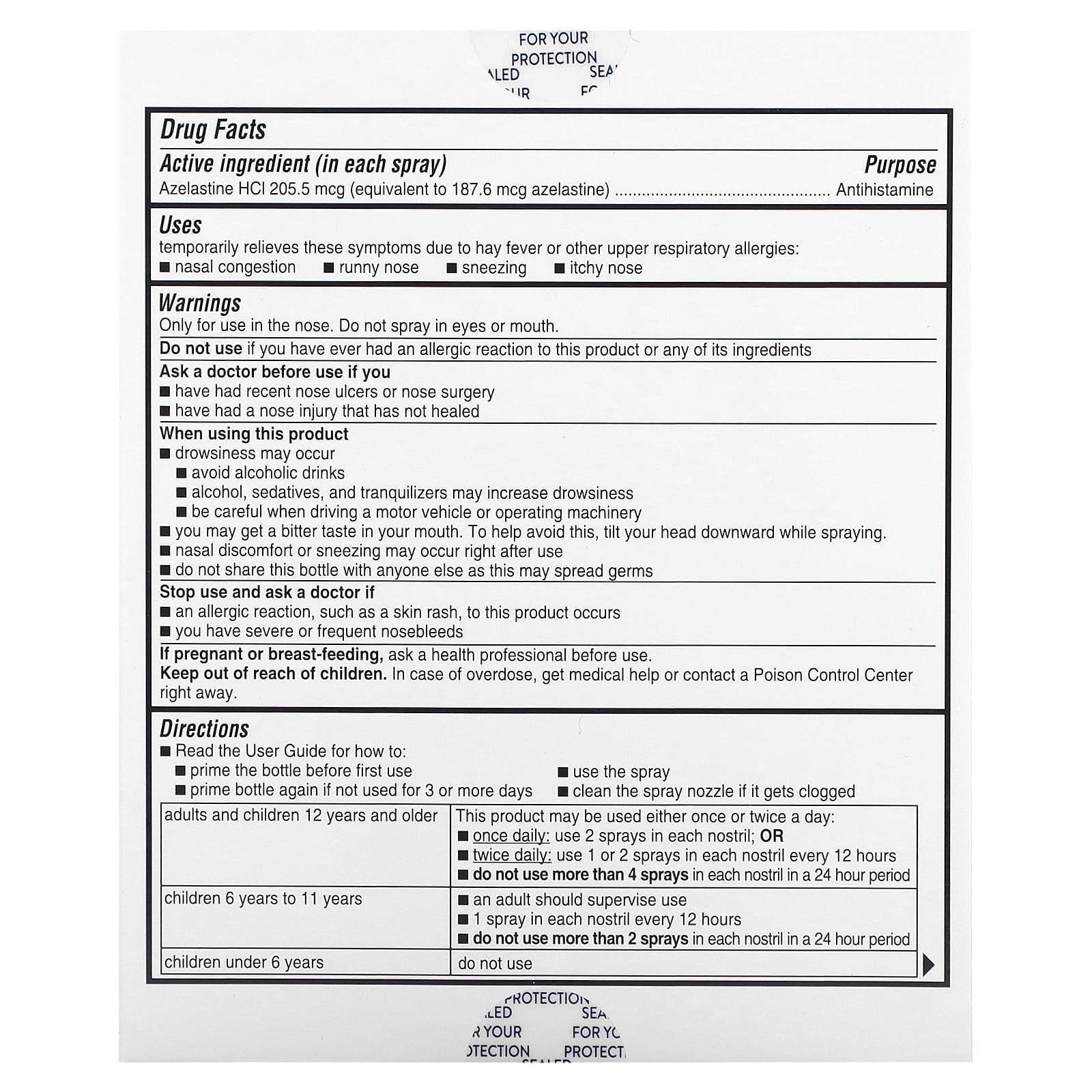 ASTEPRO, Allergy, Antihistamine Nasal Spray, Fragrance-Free, 0.78 fl oz (23 ml)