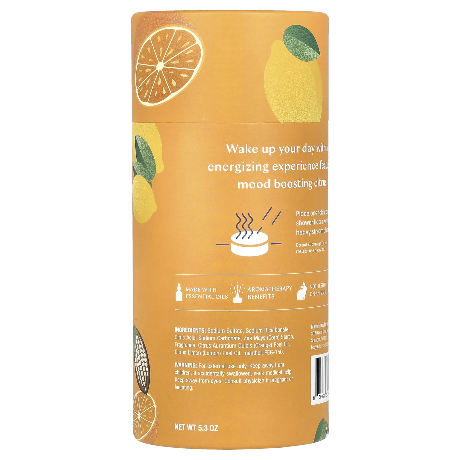 Body Restore, Shower Steamers, Citrus, 6 Tablets, 5.3 oz