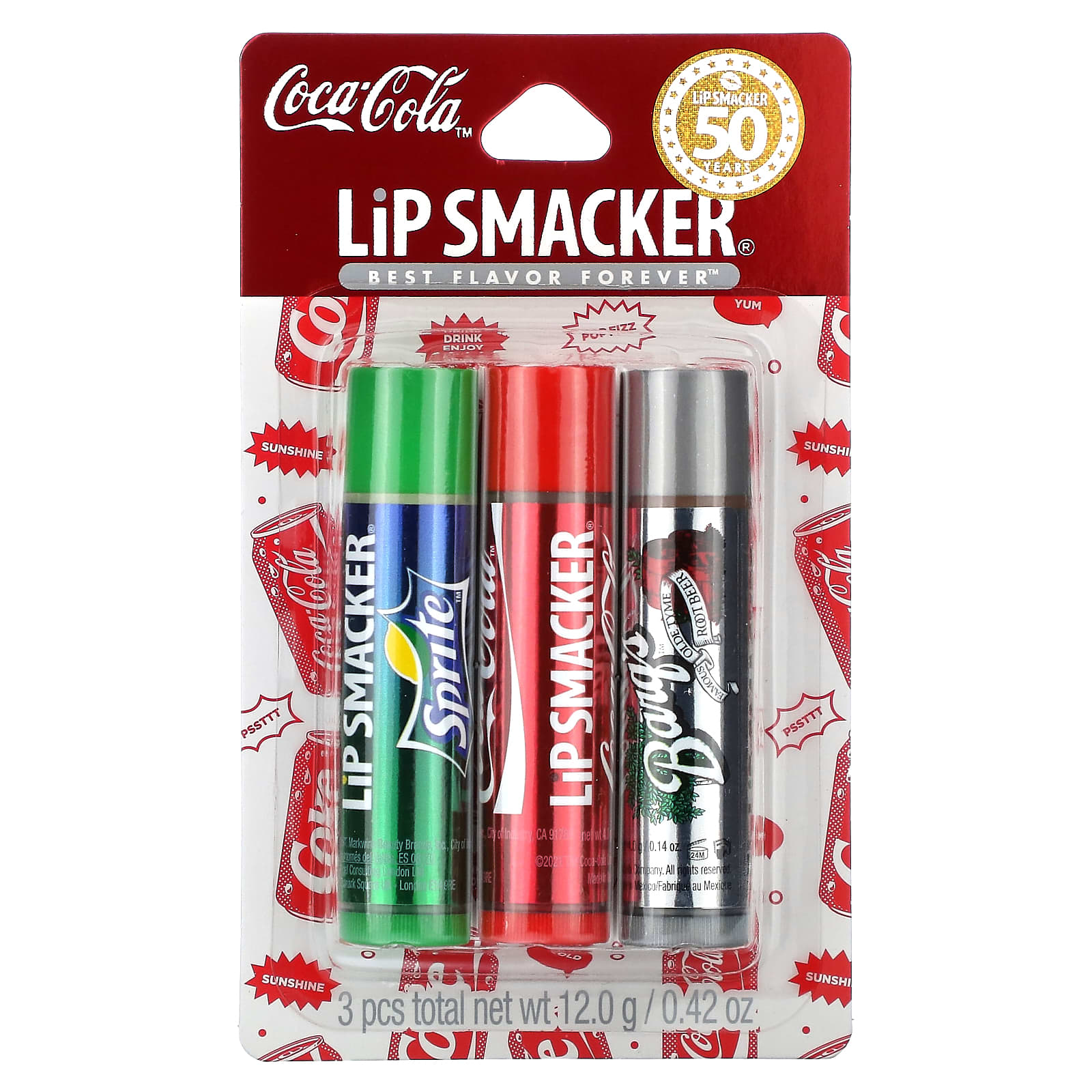Lip Smacker, Coca Cola, Lip Balm, Trio Pack , 3 Pack, 0.14 oz (4 g) Each