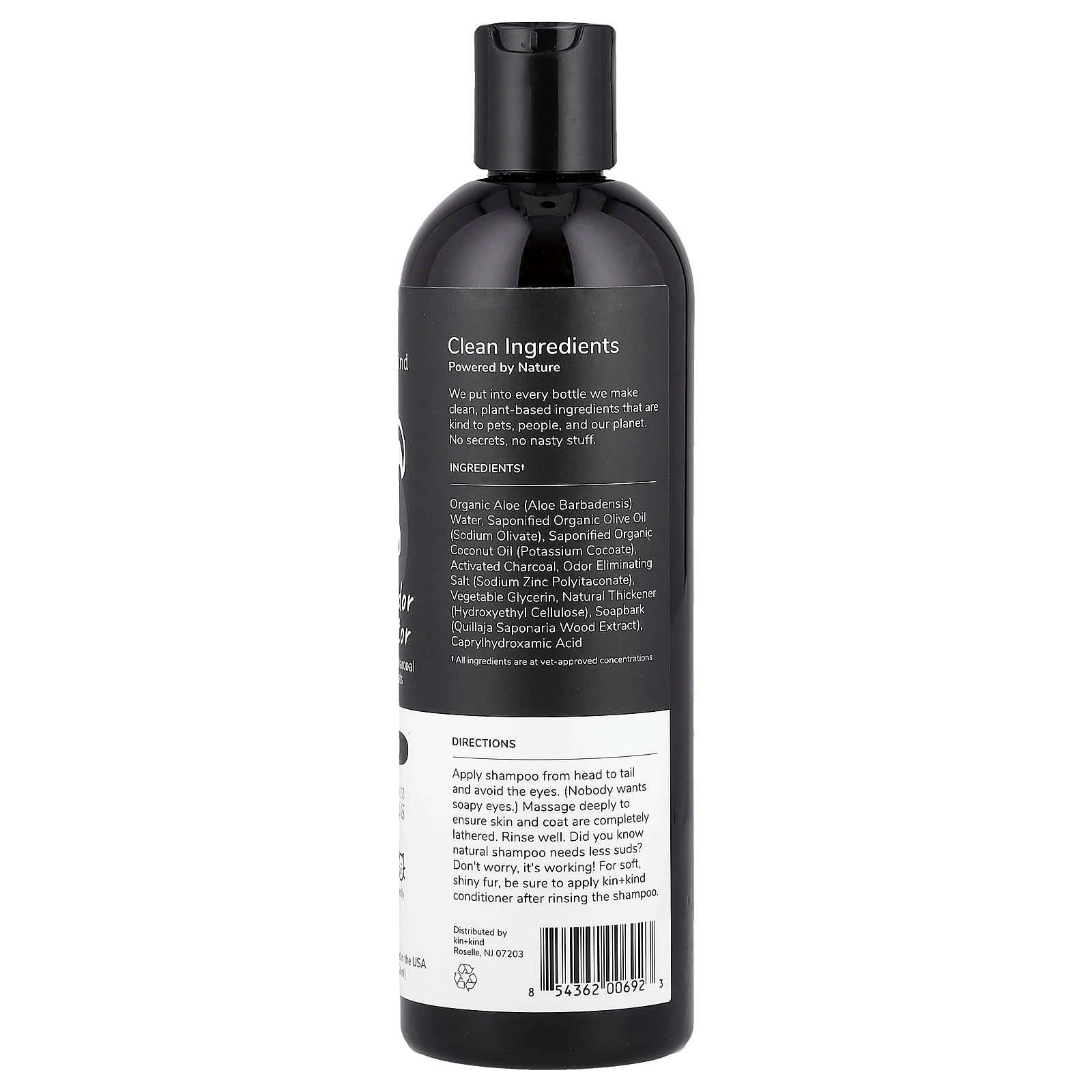 Kin+Kind, Skunk Odor Eliminator Shampoo, For Dogs + Cats, Unscented, 12 fl oz (354 ml)