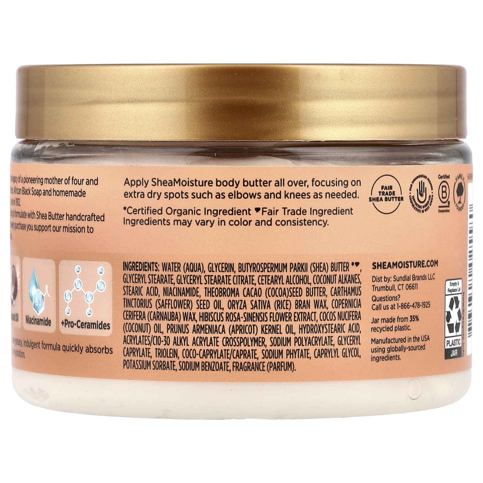 SheaMoisture, Illuminating Body Butter, Coconut & Hibiscus, 11.5 oz (326 g)