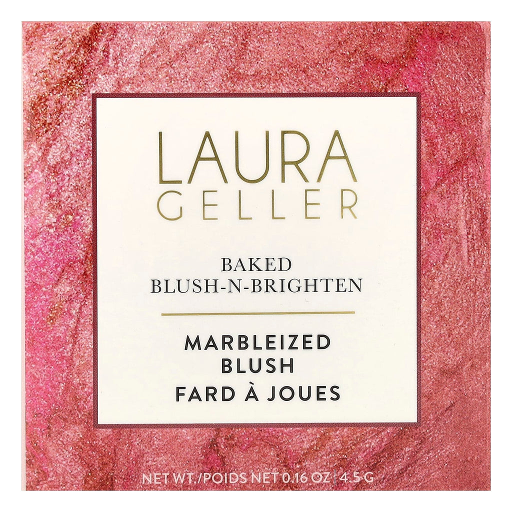 Laura Geller, Baked Blush-N-Brighten, Marbleized Blush, 0018032B Pink Buttercream, 0.16 oz (4.5 g)