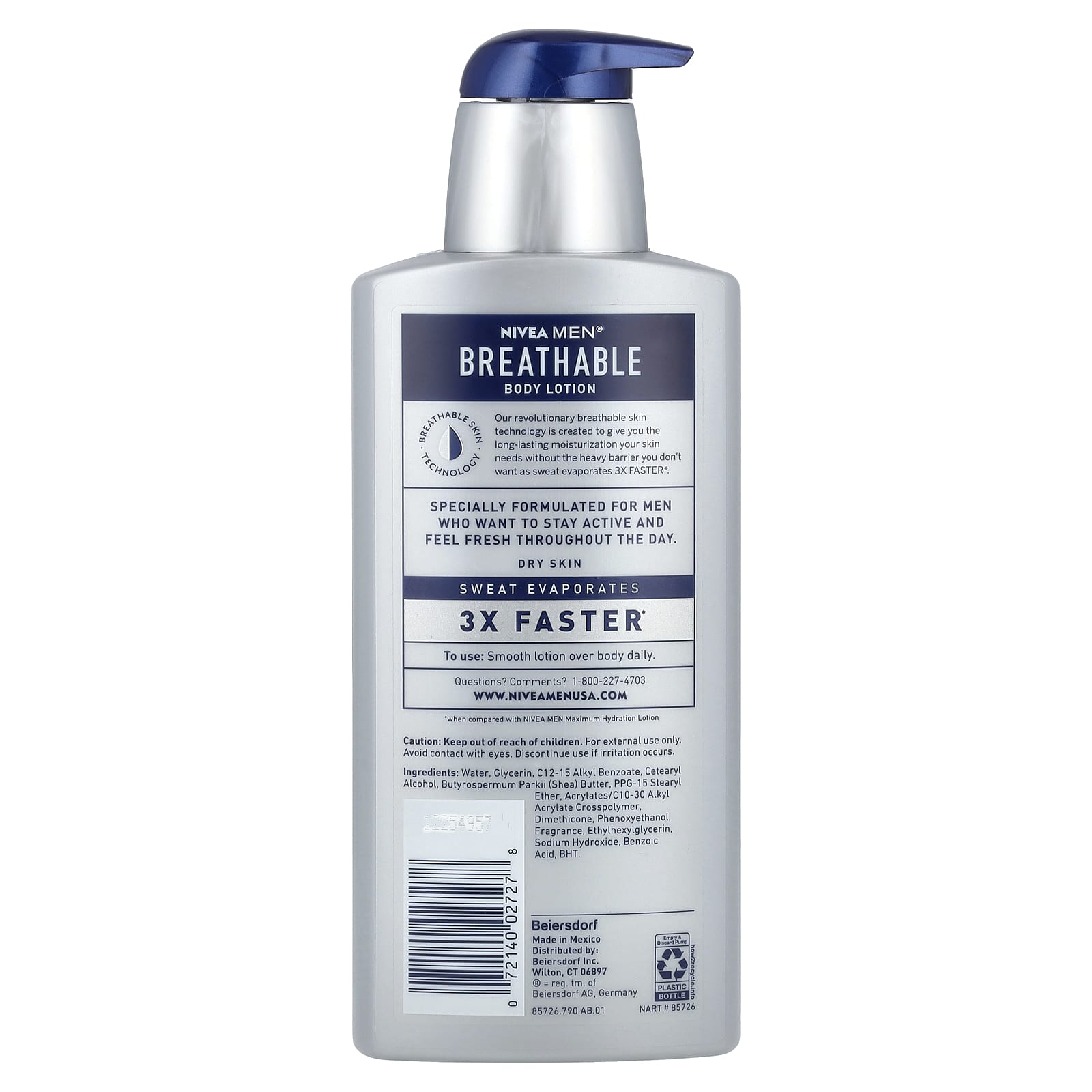 Nivea, Men, Breathable Body Lotion, 13.5 fl oz (400 ml)
