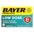Bayer, Safety Coated Aspirin Regimen, Low Dose, 81 mg, 120 Enteric Coated Tablets
