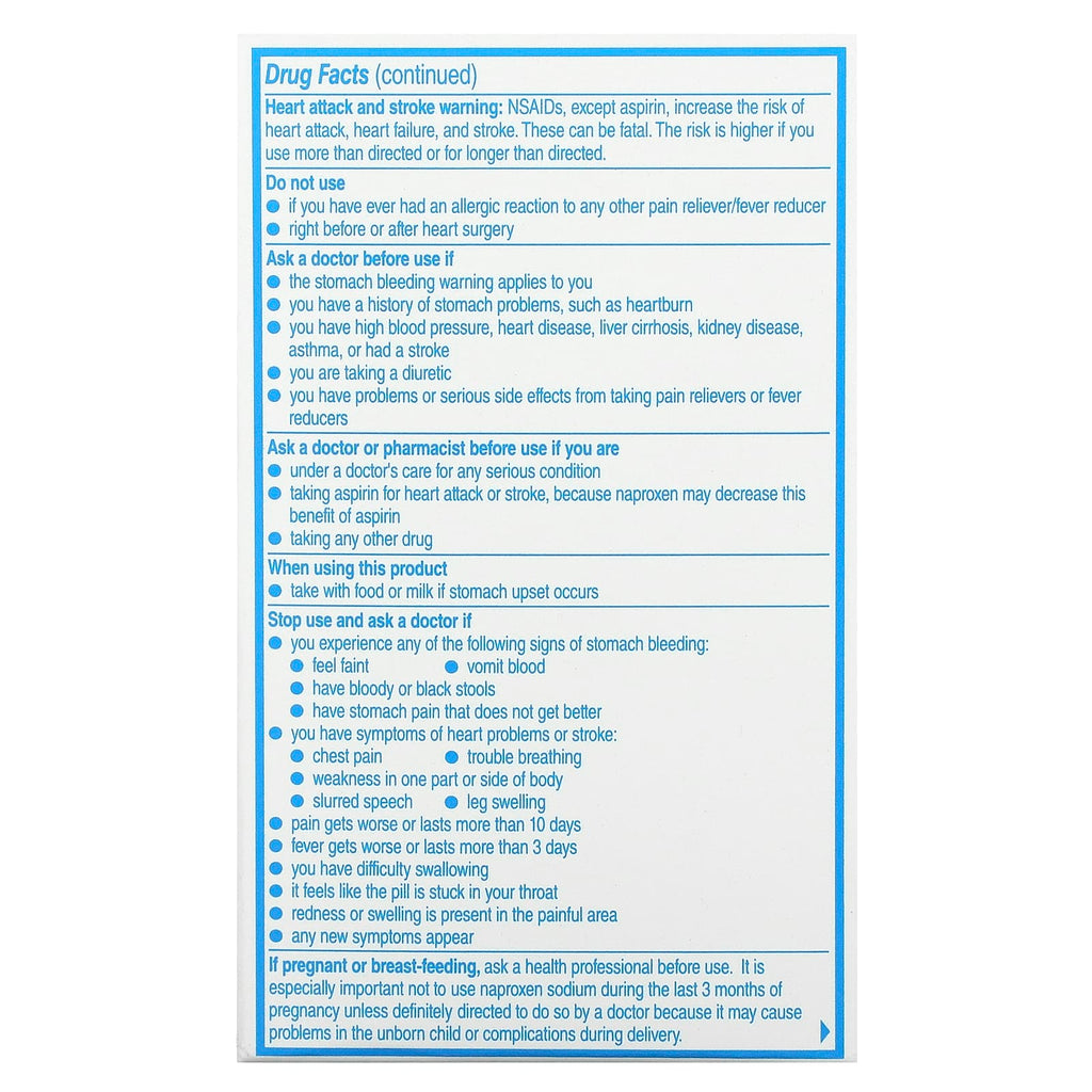 Aleve, Naproxen Sodium Tablets, Headache Pain, 220 mg, 90 Tablets