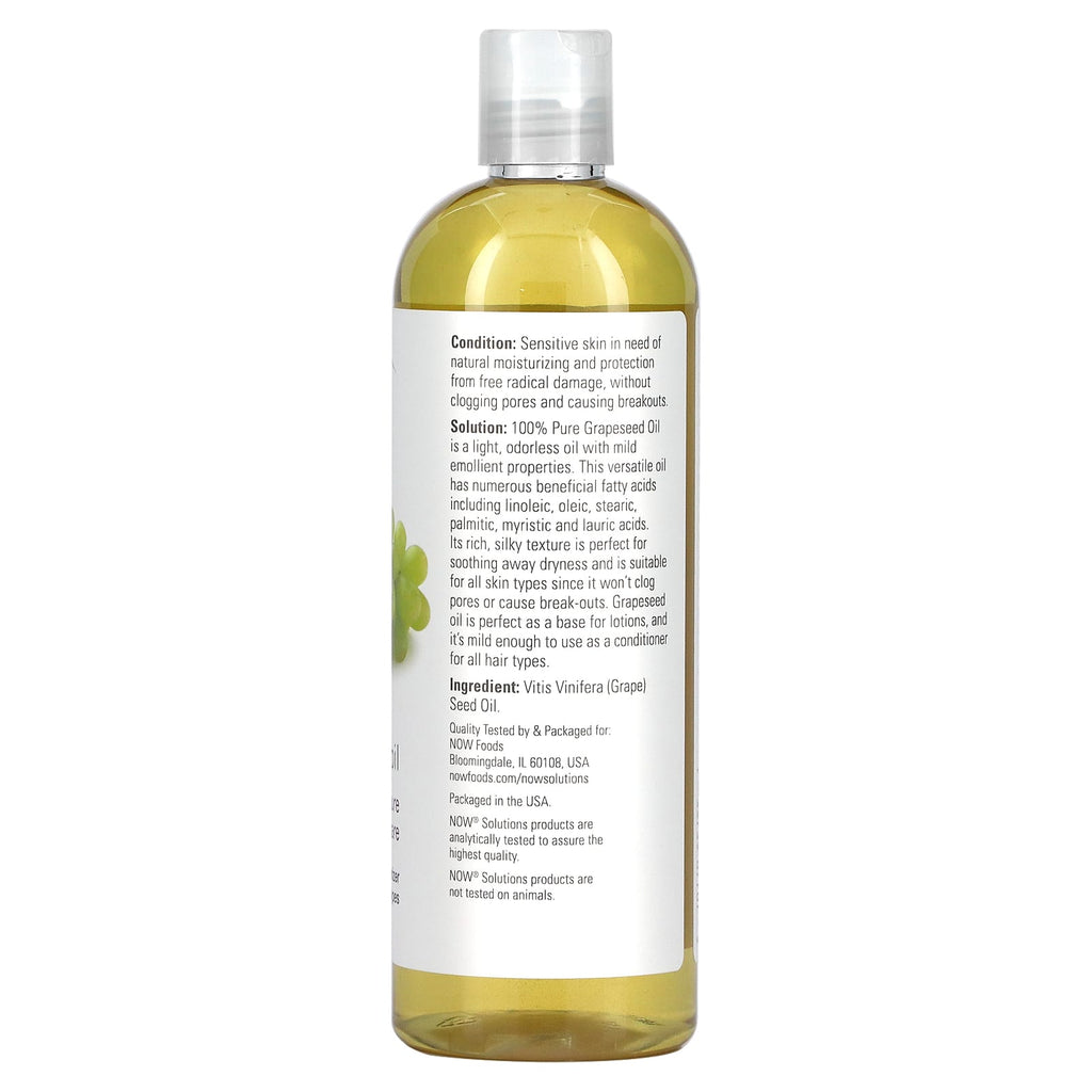 NOW Foods, Solutions, Grapeseed Oil, 16 fl oz (473 ml)