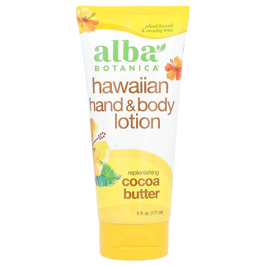 Alba Botanica, Hawaiian Hand & Body Lotion, Cocoa Butter, 6 fl oz (177 ml)