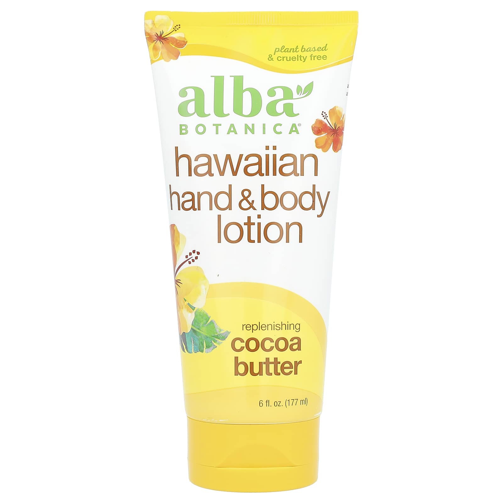 Alba Botanica, Hawaiian Hand & Body Lotion, Cocoa Butter, 6 fl oz (177 ml)