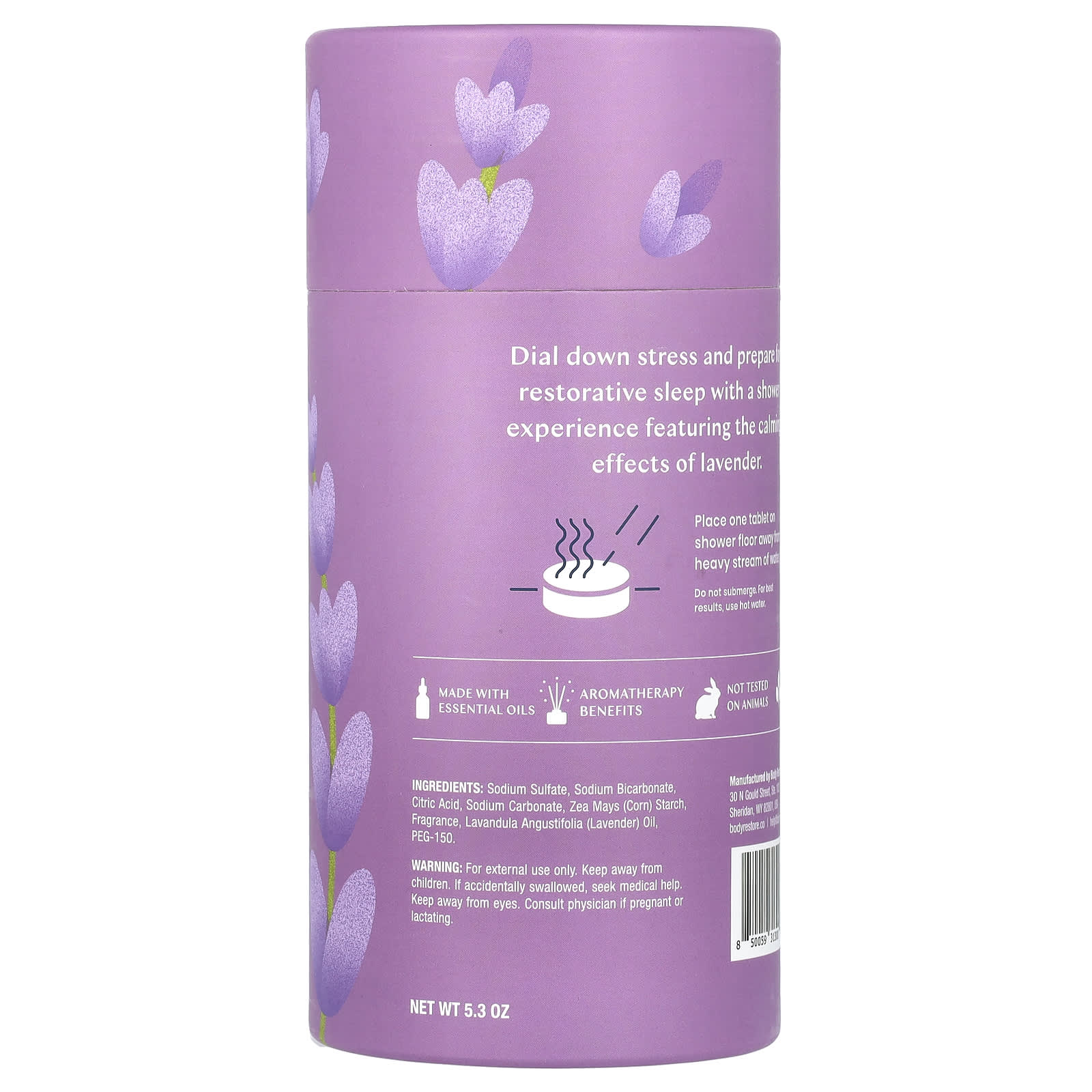 Body Restore, Shower Steamers, Lavender , 6 Tablets, 5.3 oz