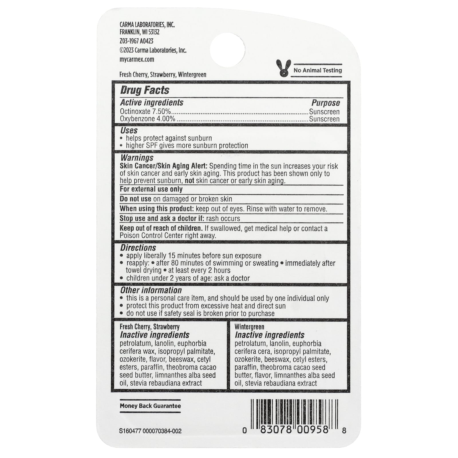 Carmex, Daily Care®, Moisturizing Lip Balm, Variety, SPF 15, 3 Pack, 0.15 oz (4.25 g) Each