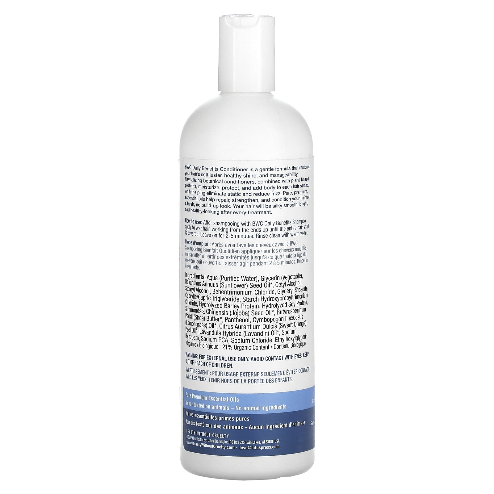 Beauty Without Cruelty, Daily Benefits Conditioner, For All Hair Types, 16 fl oz (473 ml)