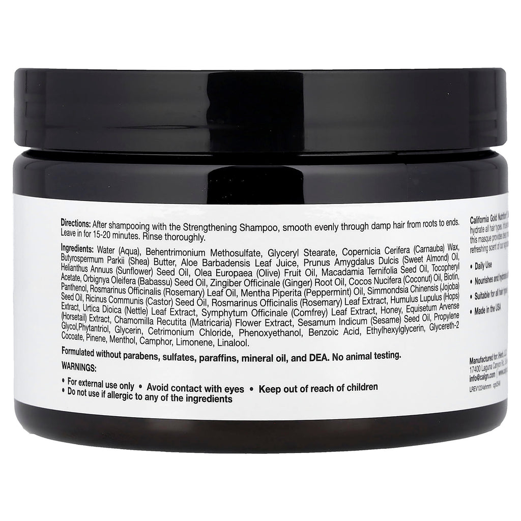 California Gold Nutrition, Strengthening Hair Masque, Biotin, Rosemary Mint, 12 oz (340 g)