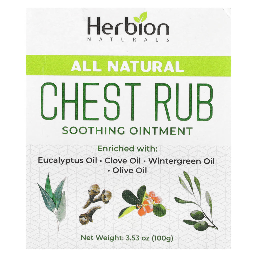 Herbion Naturals, All Natural Chest Rub, 3.53 oz (100 g)