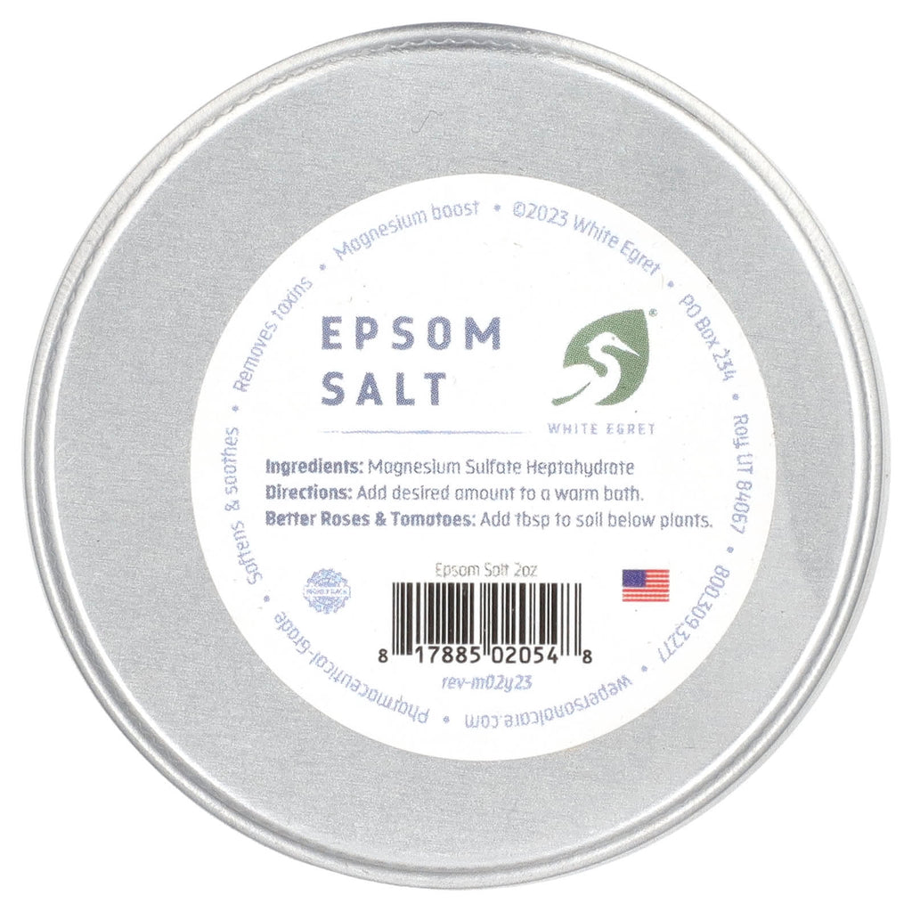 White Egret, Epsom Salt, 2 oz
