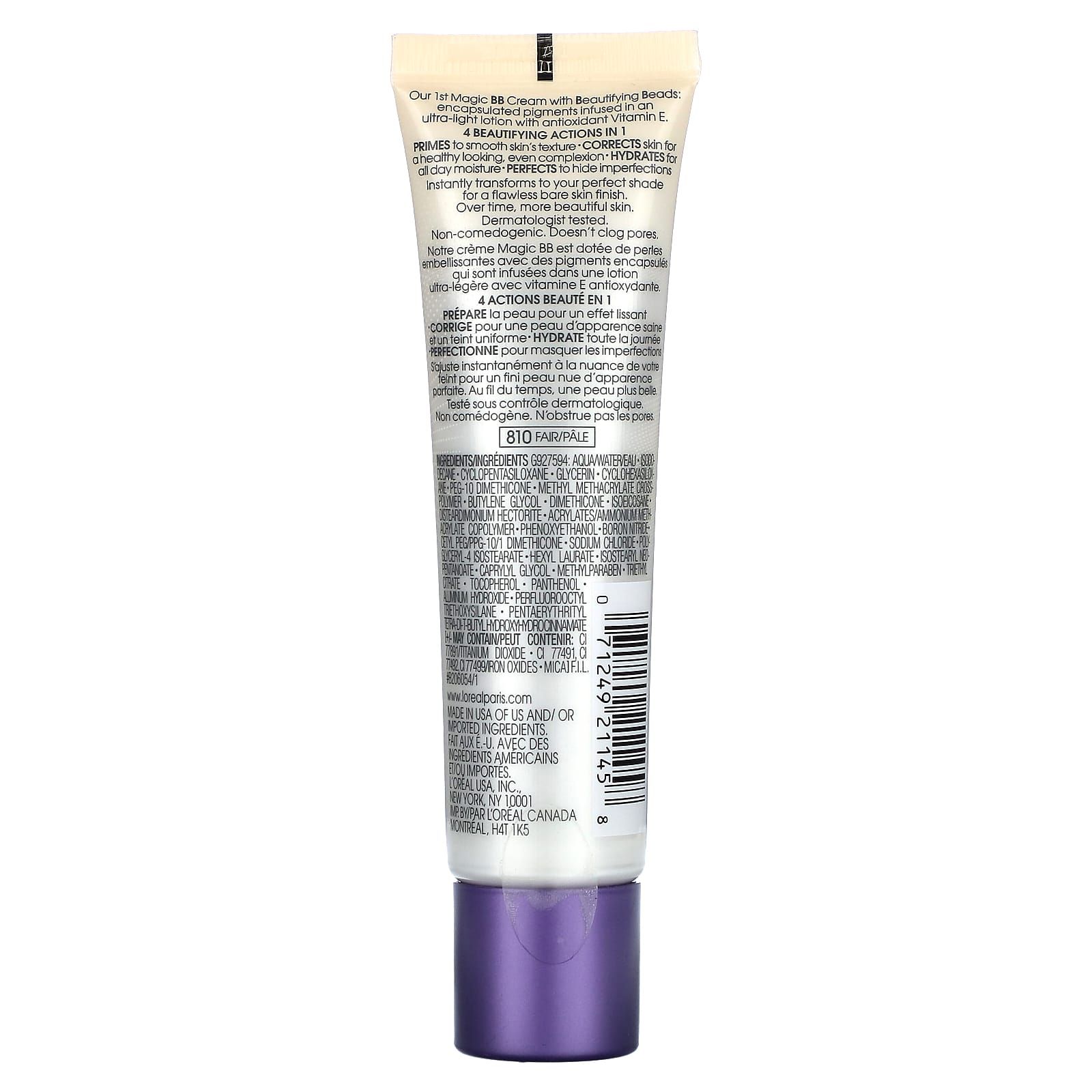 L'Oréal, Magic Skin Beautifier, BB Cream, 810 Fair, 1 fl oz (30 ml)