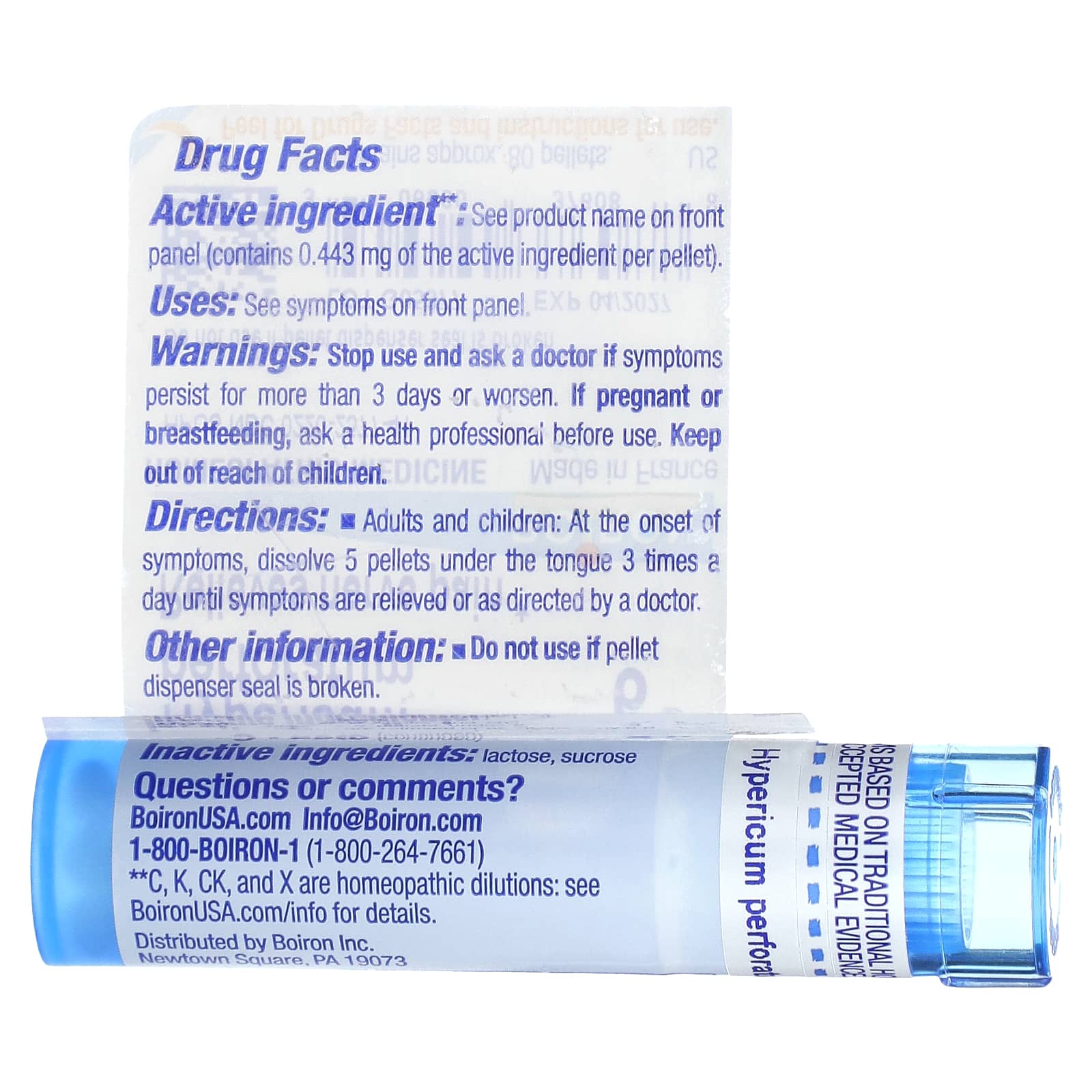 Boiron, Hypericum Perforatum 6C, Nerve Pain Relief, 80 Pellets