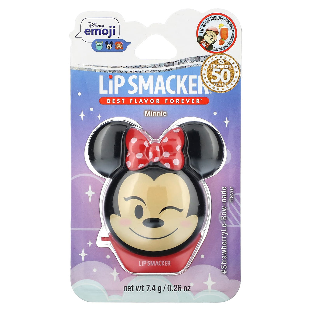 Lip Smacker, Disney Emoji, Lip Balm, Minnie, StrawberryLe-Bow-nade, 0.26 oz (7.4 g)