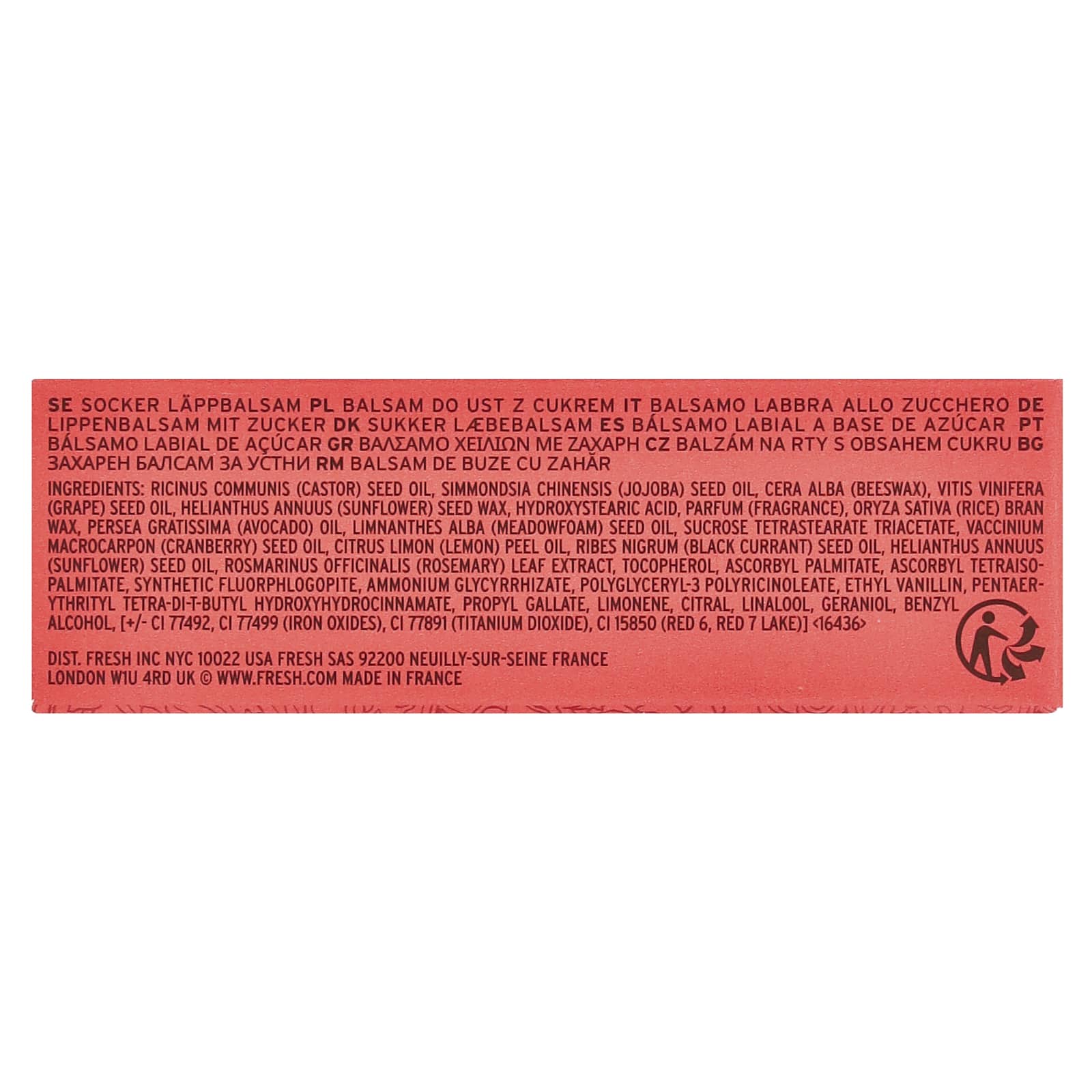 Fresh, Sugar Lip Treatment, Coral, 0.15 oz (4.3 g)