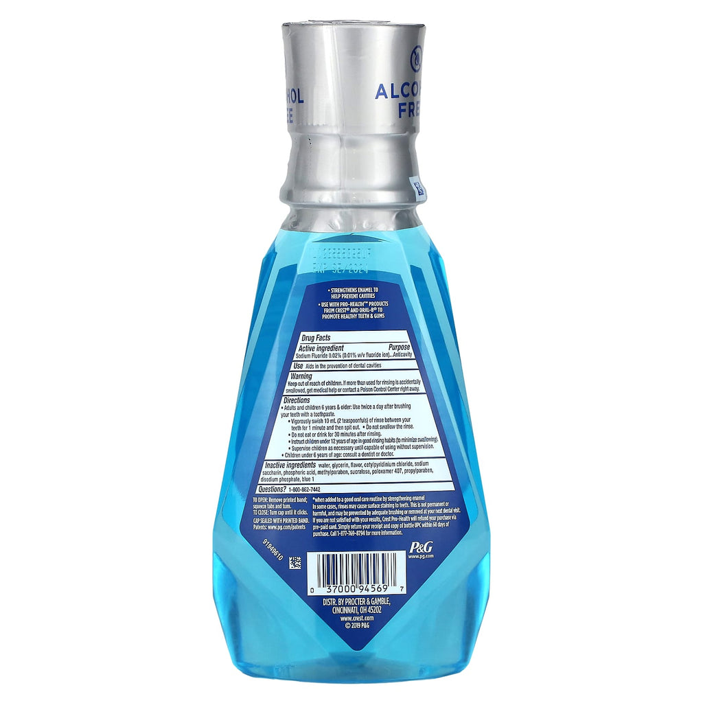 Crest, Pro Health Advanced, Multi-Protection Anticavity Fluoride Mouthwash, Alcohol Free, 16.9 fl oz (500 ml)