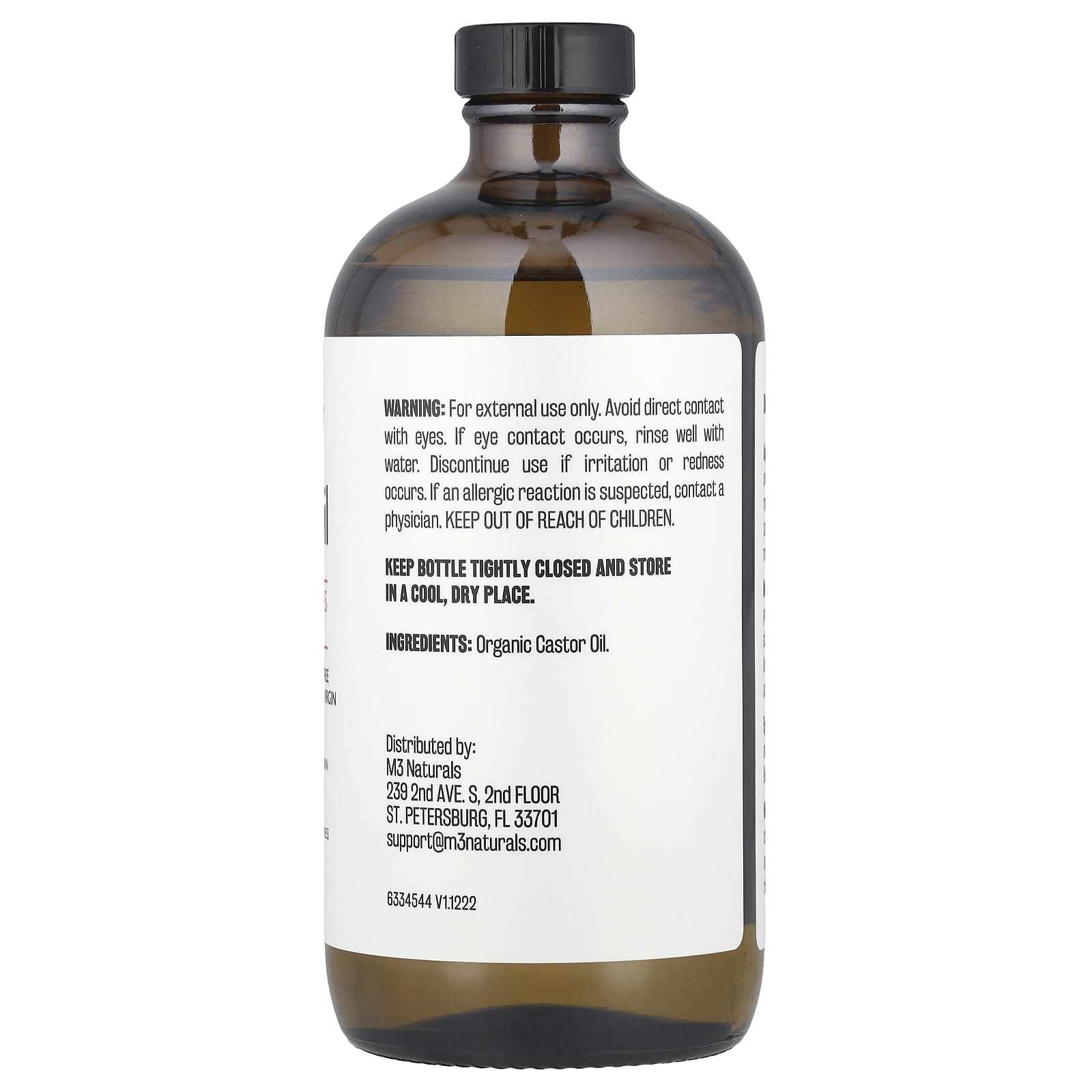 M3 Naturals, Castor Oil + Body Wrap Kit, 16.9 fl oz (500 ml)