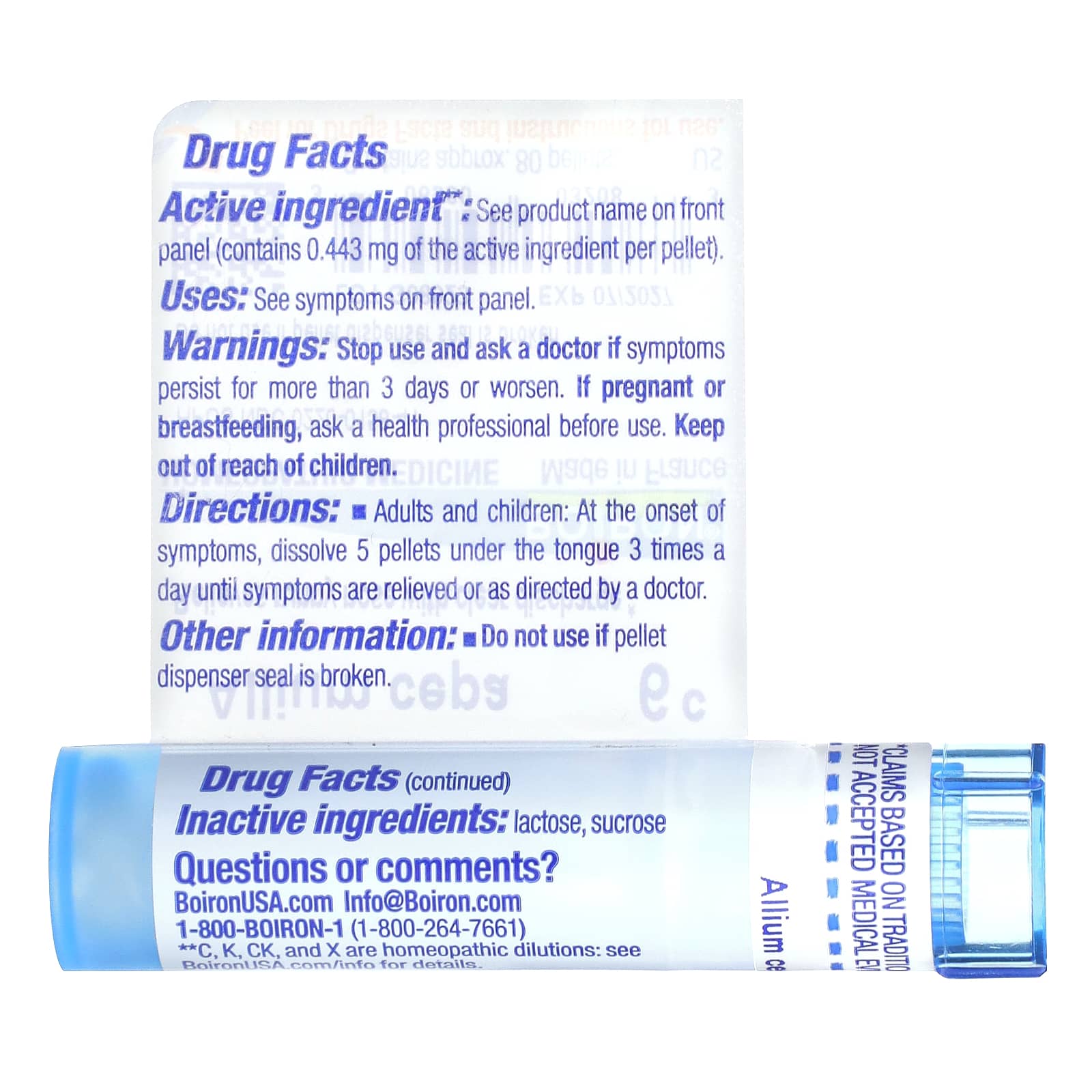 Boiron, Allium Cepa, 6C, Allergy Relief, Approx 80 Pellets