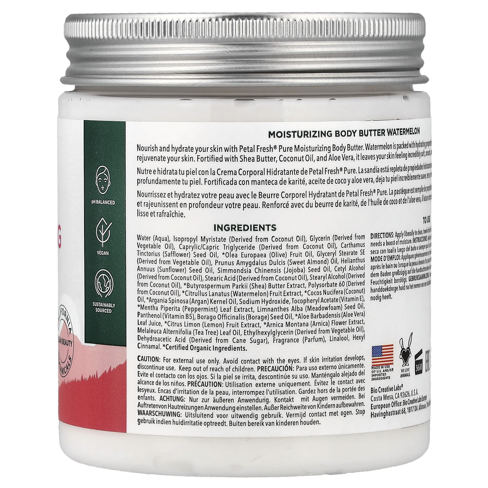 Petal Fresh, Moisturizing Body Butter, Watermelon, 8 oz (237 ml)