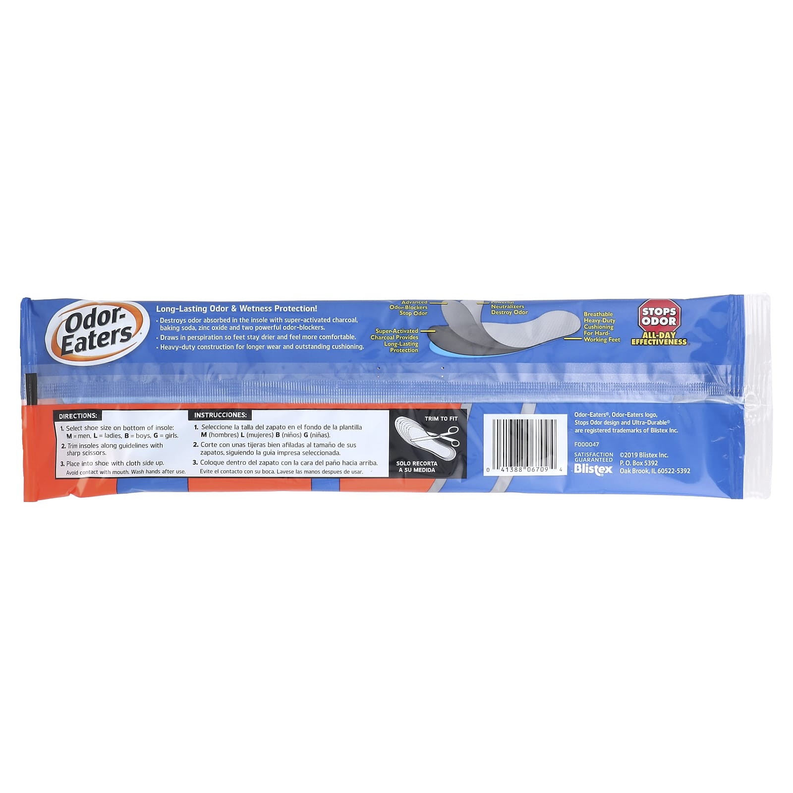 Odor Eaters, Odor-Destroying Insoles, Heavy-Duty Cushion, 1 Pair