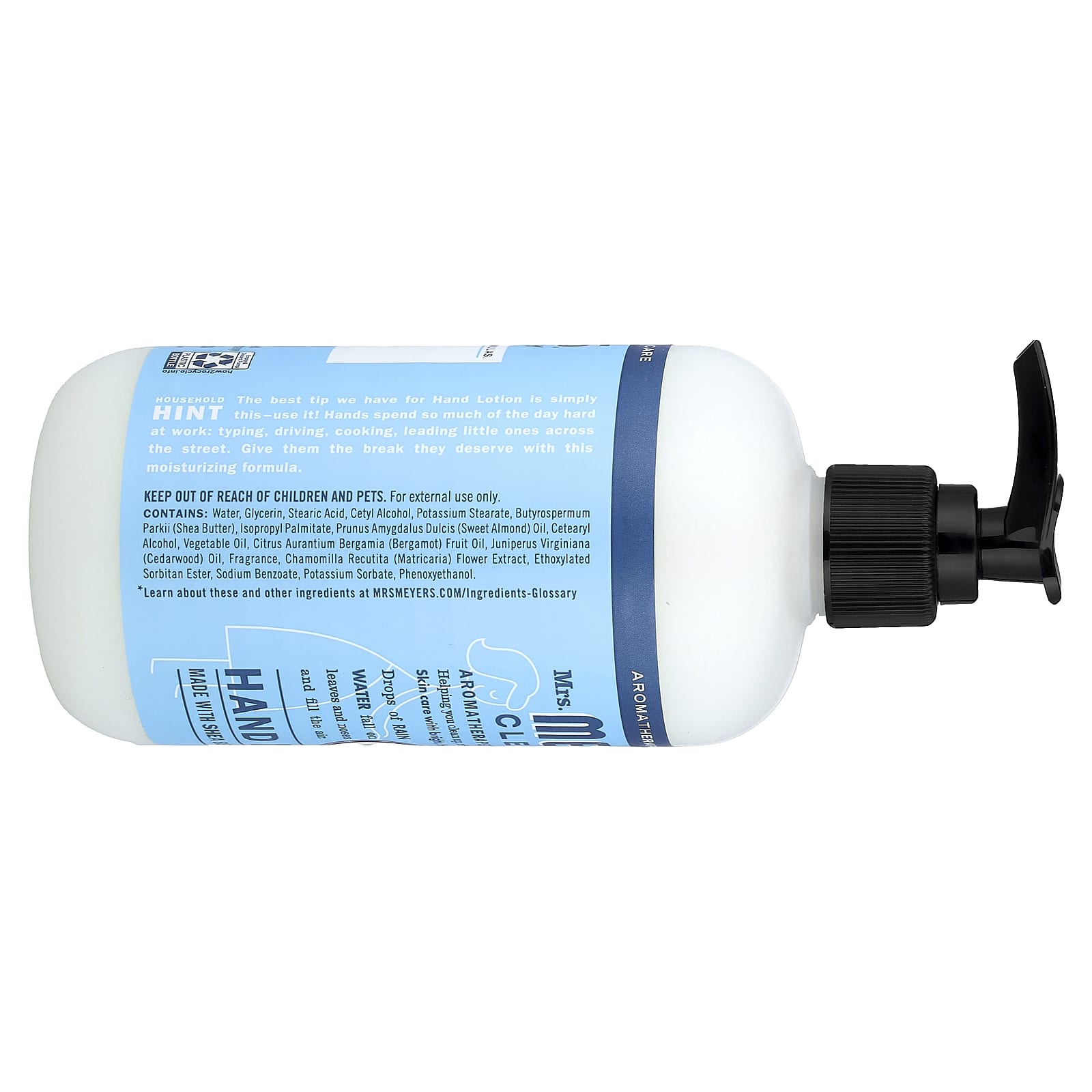 Mrs. Meyers Clean Day, Hand Lotion, Rain Water, 12 fl oz (354 ml)