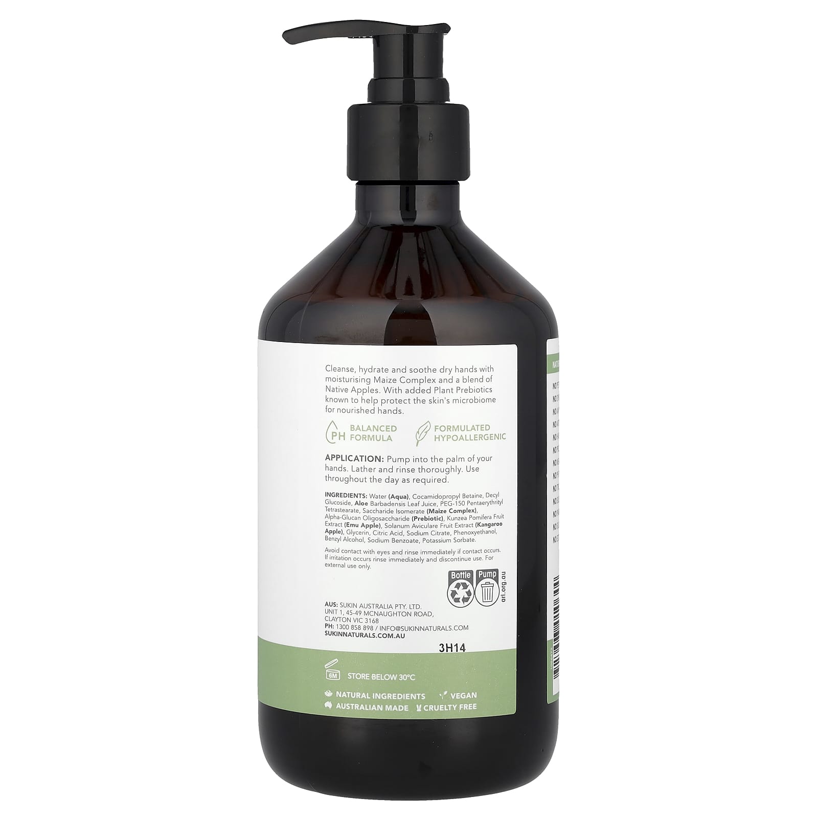 Sukin, Skin Relief, Hand Wash, Sensitive, Distressed Skin, Fragrance Free, 16.9 fl oz (500 ml)