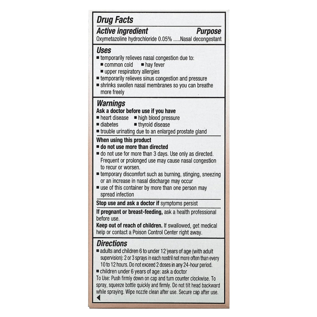Afrin, Original Nasal Spray, 1/2 fl oz (15 ml)