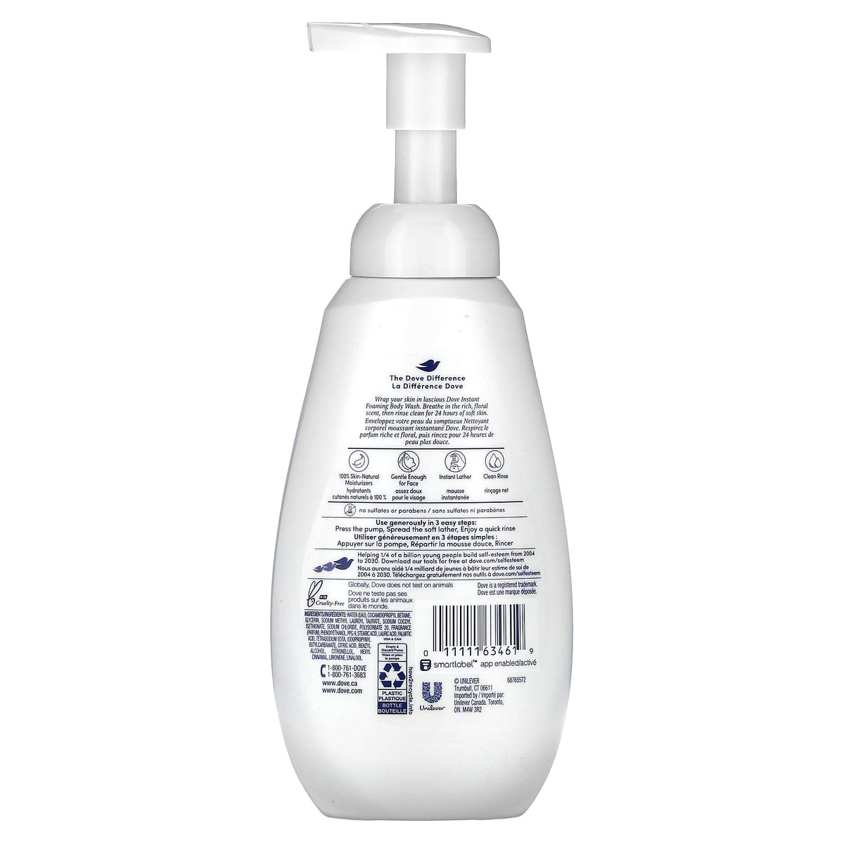 Dove, Foaming Body Wash, Nourishing, 13.5 fl oz (400 ml)