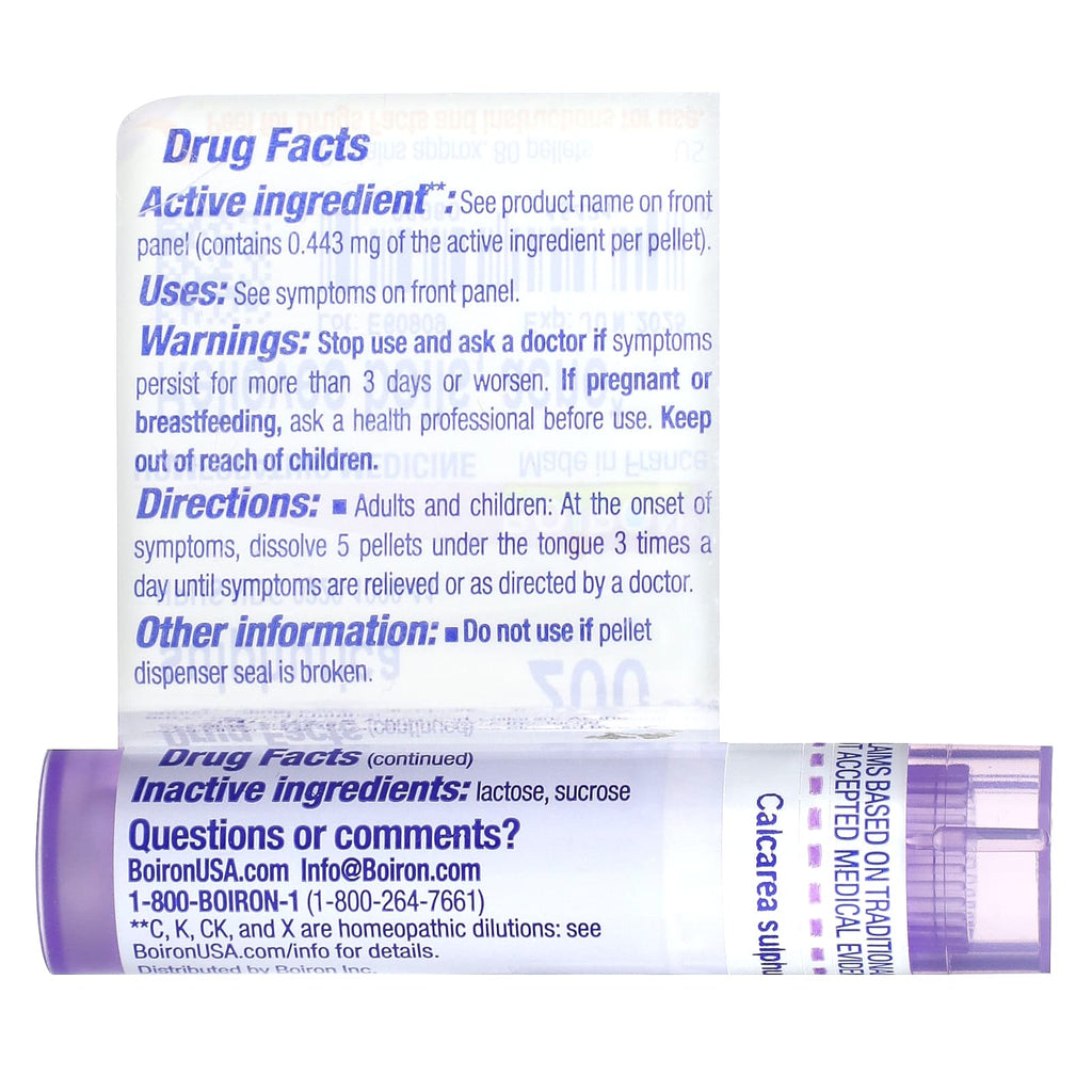 Boiron, Calcarea Sulphurica, 200CK, Acne Relief, Approx 80 Pellets