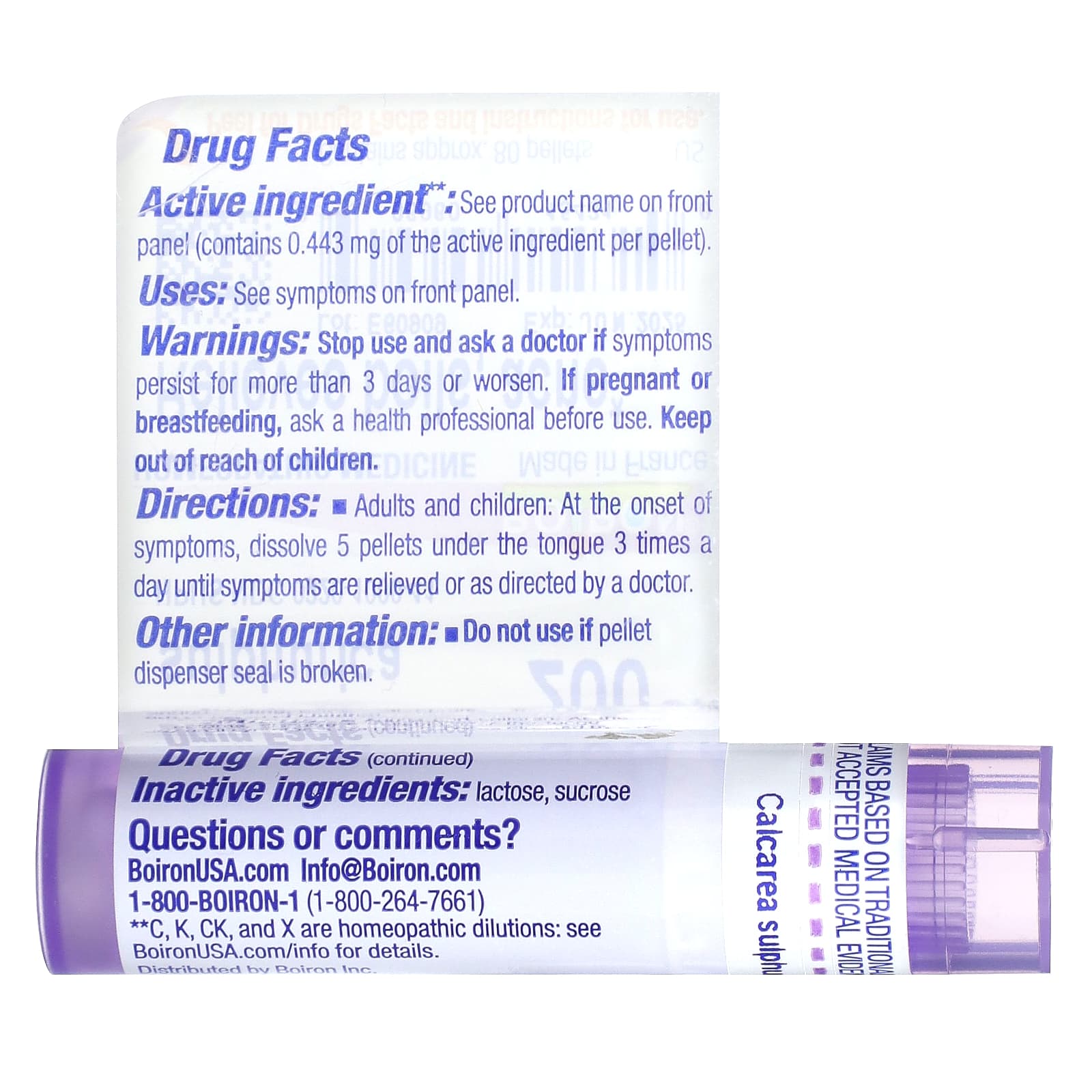Boiron, Calcarea Sulphurica, 200CK, Acne Relief, Approx 80 Pellets