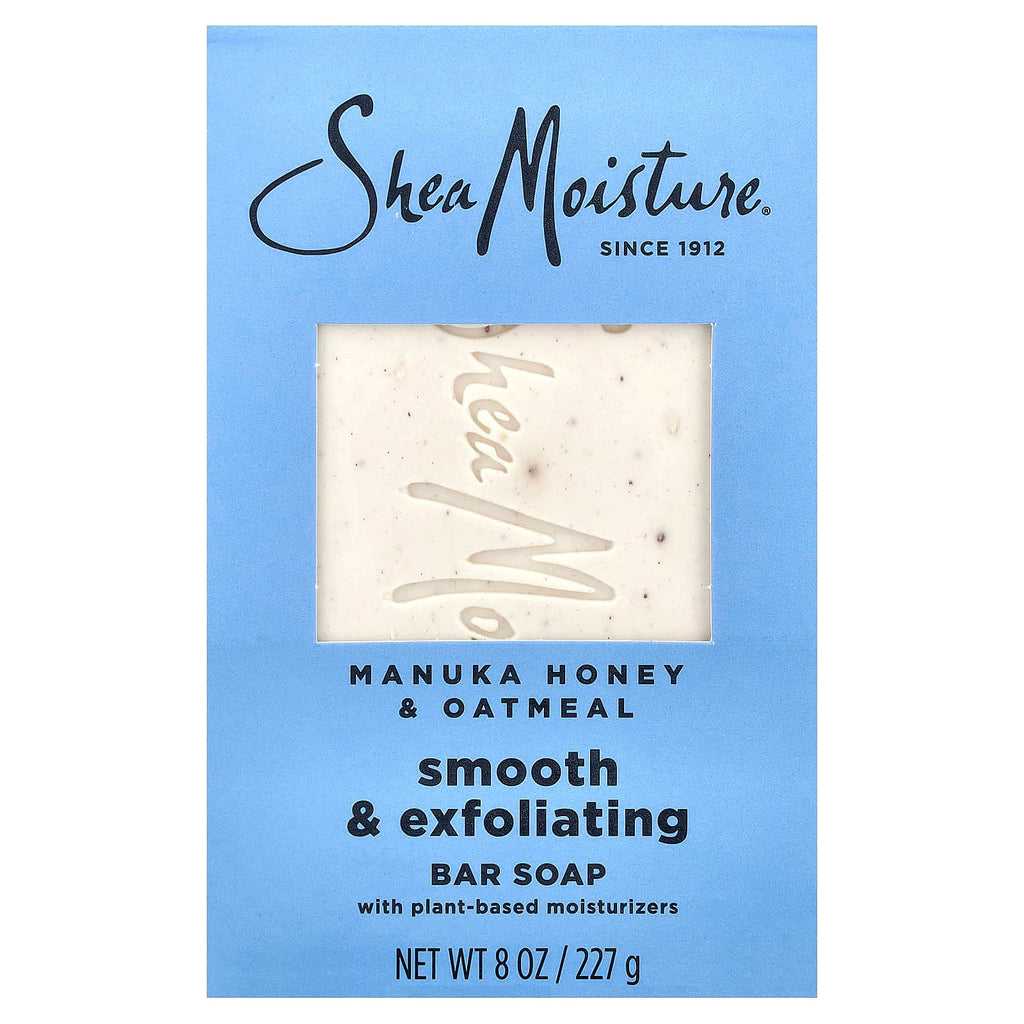 SheaMoisture, Smooth & Exfoliating Bar Soap, Manuka Honey & Oatmeal, 8 oz (227 g)