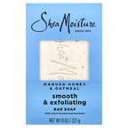 SheaMoisture, Smooth & Exfoliating Bar Soap, Manuka Honey & Oatmeal, 8 oz (227 g)