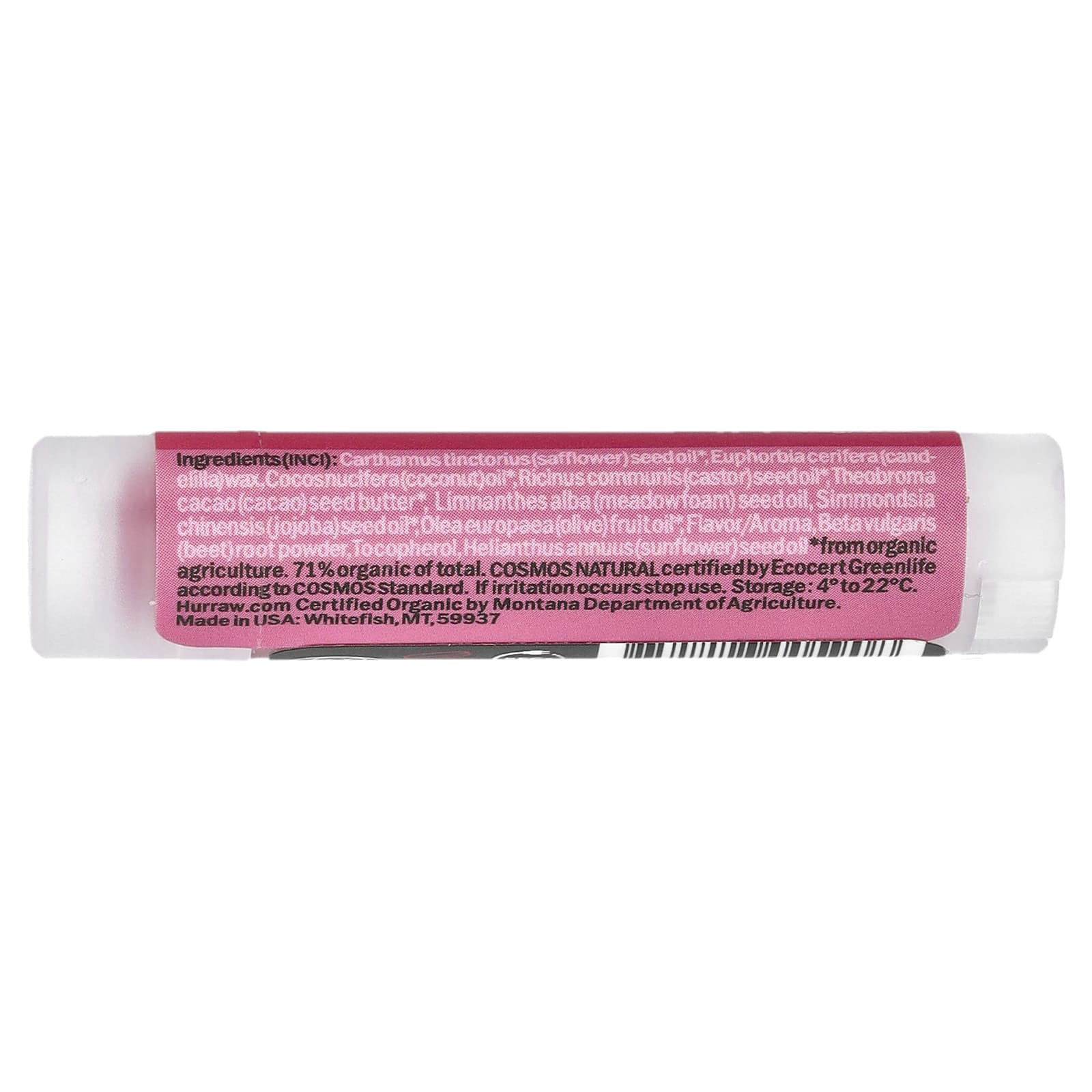 Hurraw! Balm, Lip Balm, Watermelon, 0.17 oz (4.8 g)