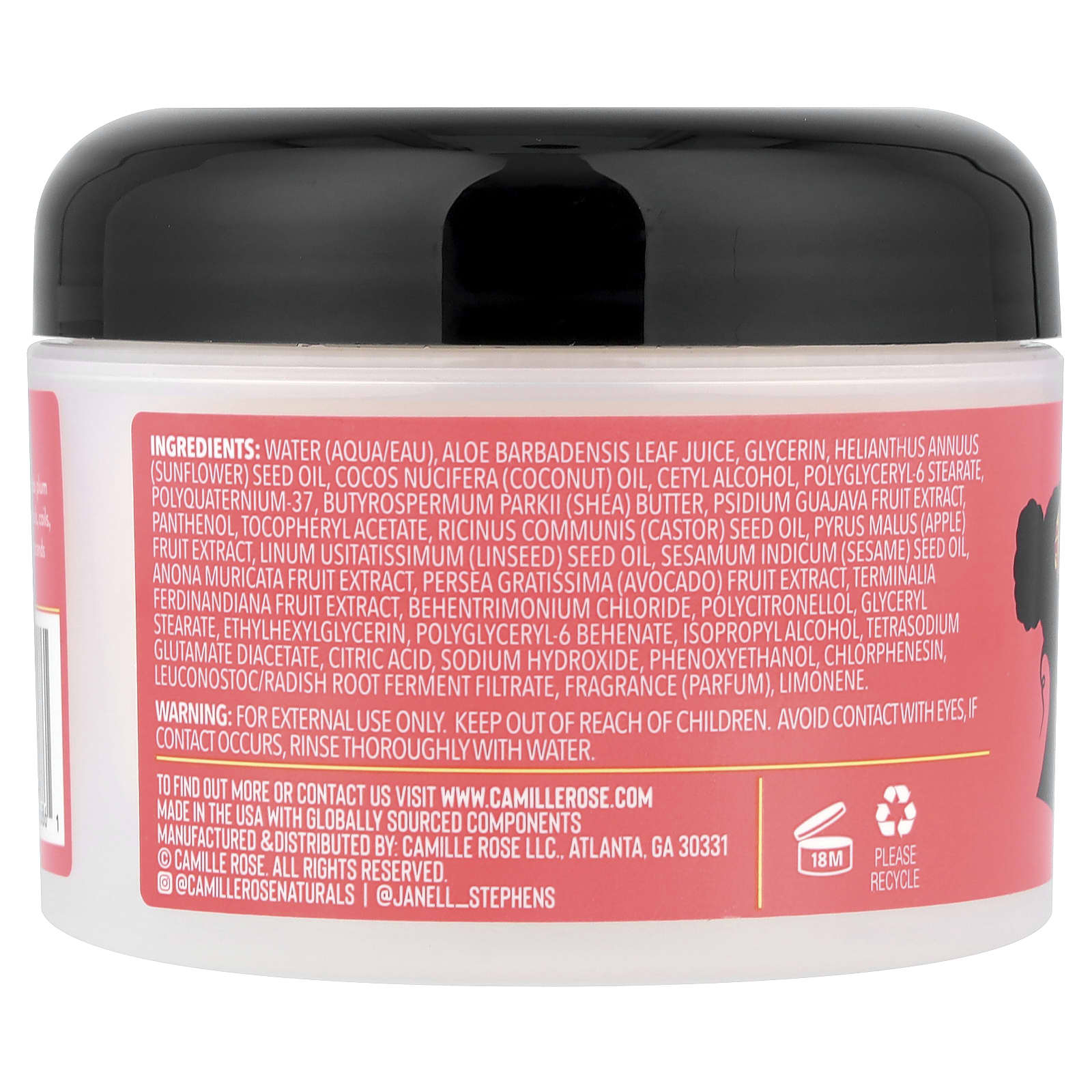 Camille Rose, Guava Slip, Whipped Souffle Styler, For All Textures, 8 oz (240 ml)