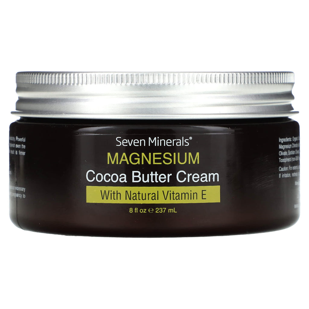 Seven Minerals, Magnesium Cocoa Butter Cream, With Natural Vitamin E, 8 oz, (237 mL)