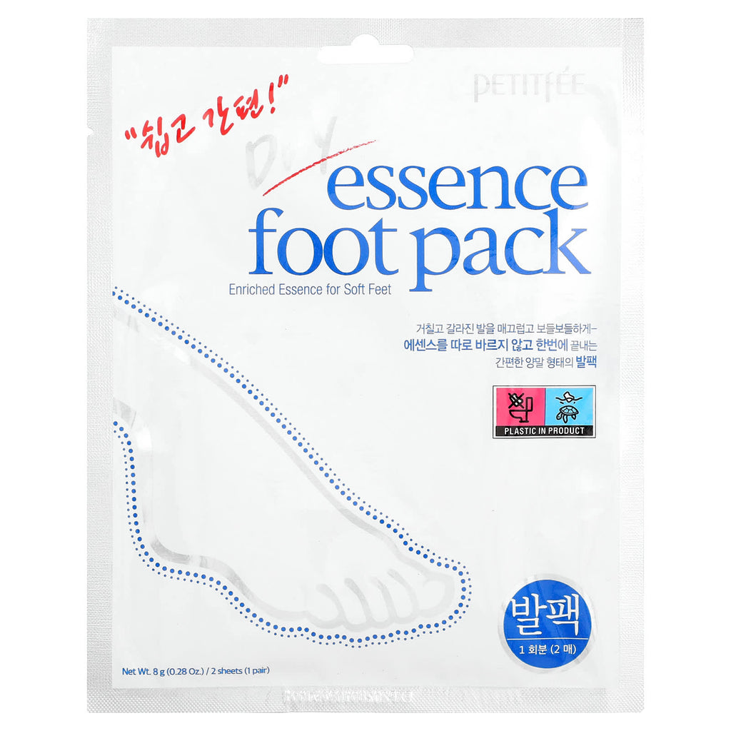 Petitfee, Dry Essence Foot Pack, 1 Pair, 0.28 oz (8 g)