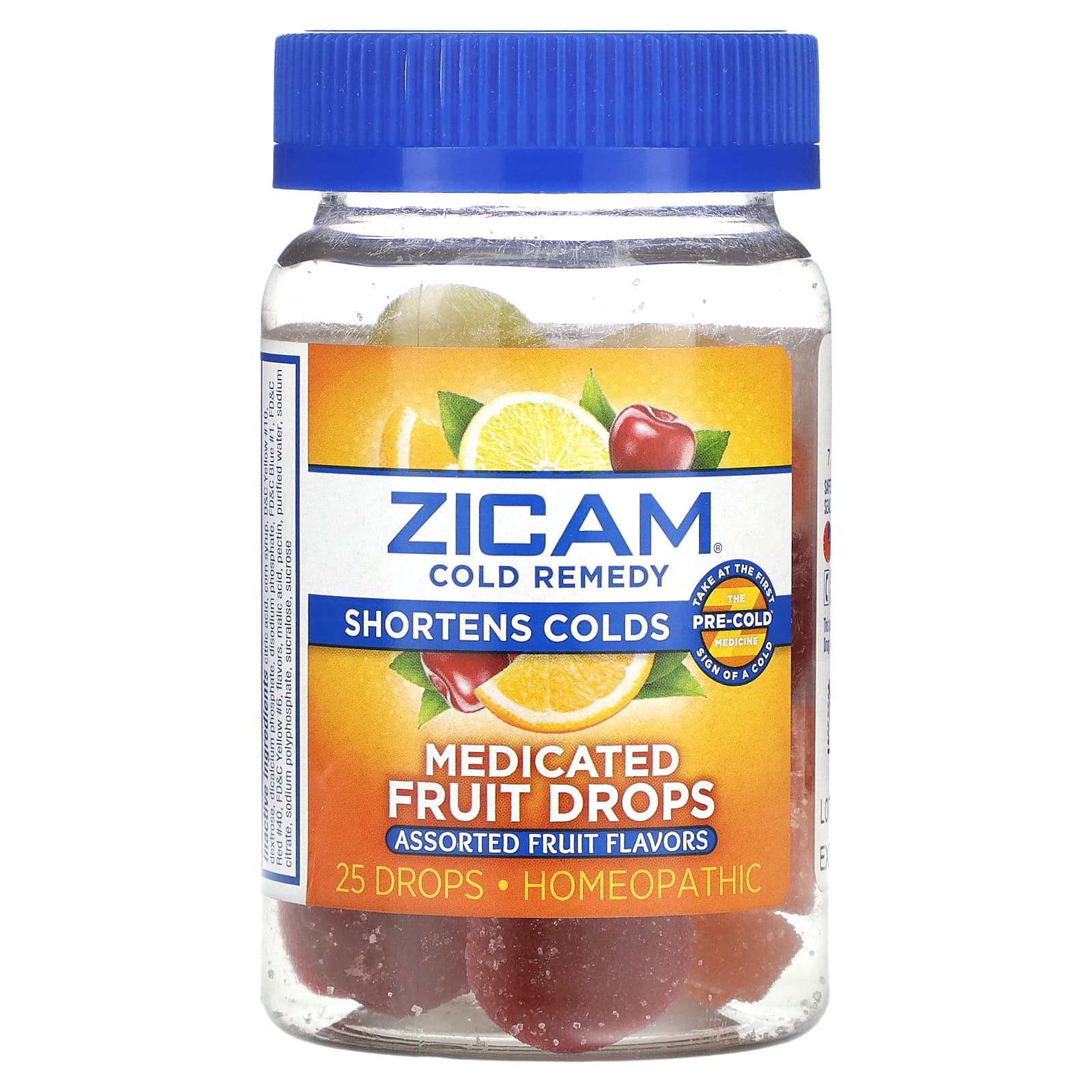 Zicam, Cold Remedy, Medicated Fruit Drops, Assorted Fruit , 25 Drops