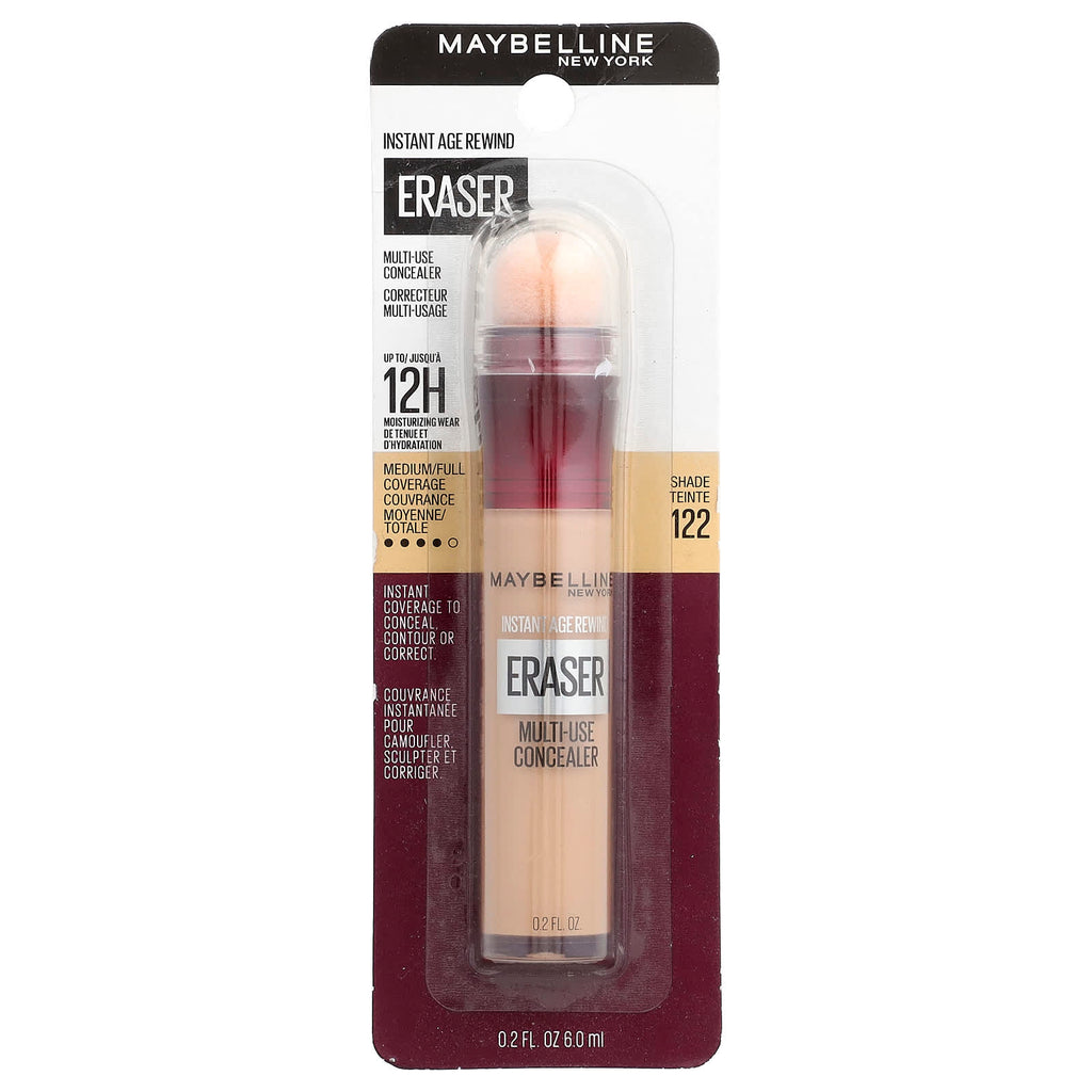 Maybelline, Instant Age Rewind, Eraser, Multi-Use Concealer, 122 Sand, 0.2 fl oz (6 ml)